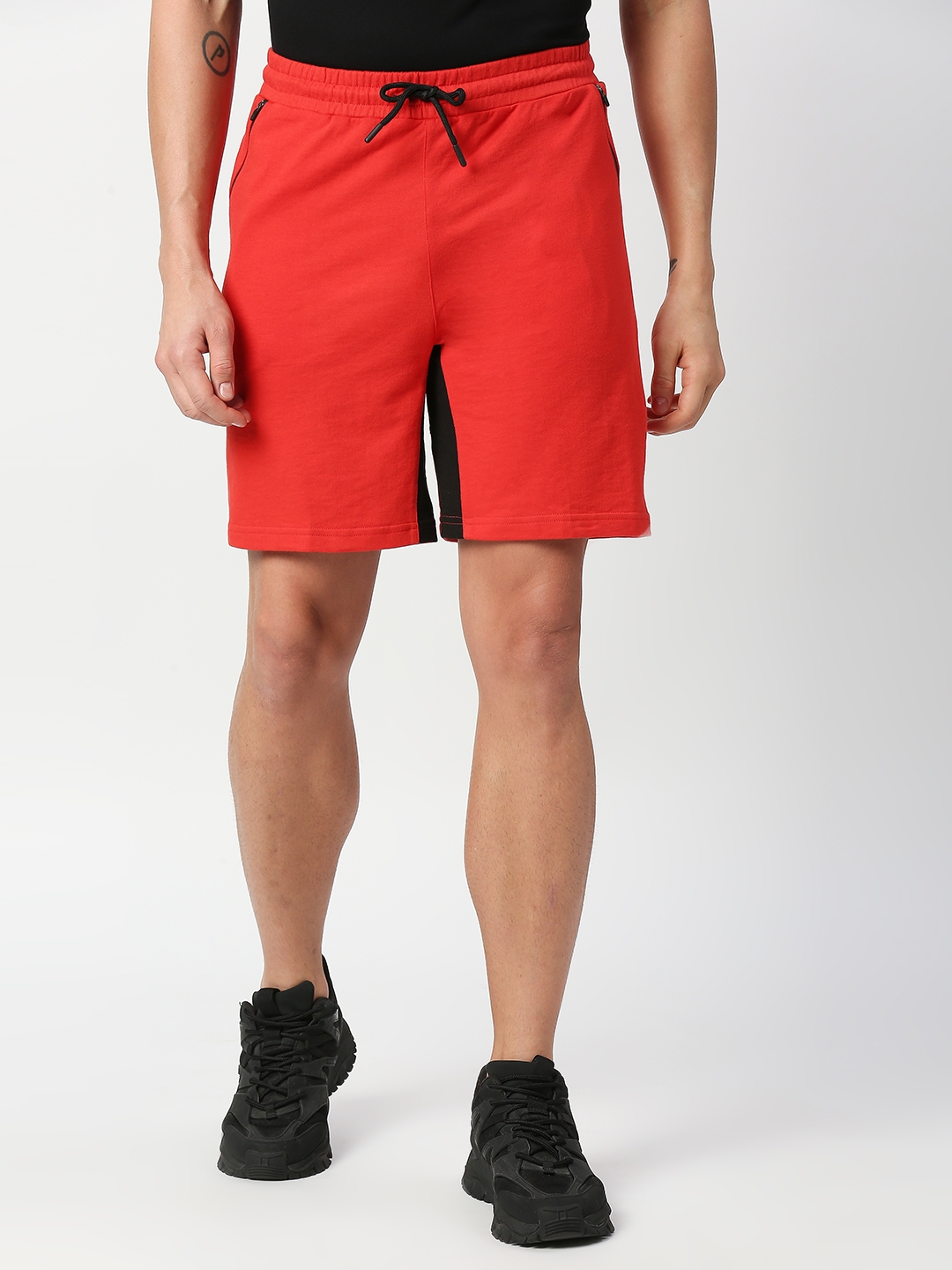 Fitz Solid French Terry Regular Fit Shorts - Red Clay