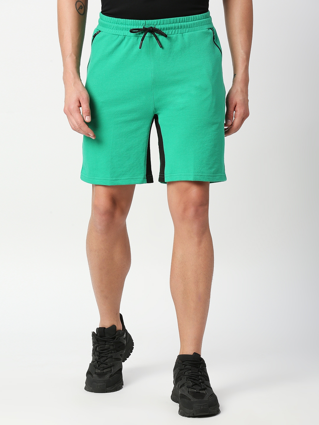 Fitz Solid French Terry Regular Fit Shorts - Sea Green