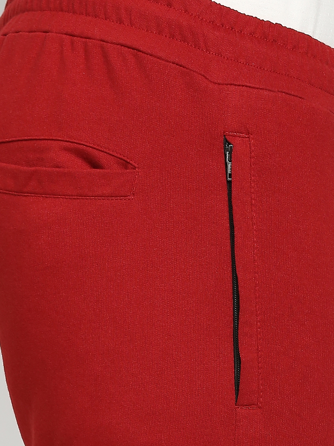 Fitz Solids Cotton Blend Regular Fit Track Pants - Maroon