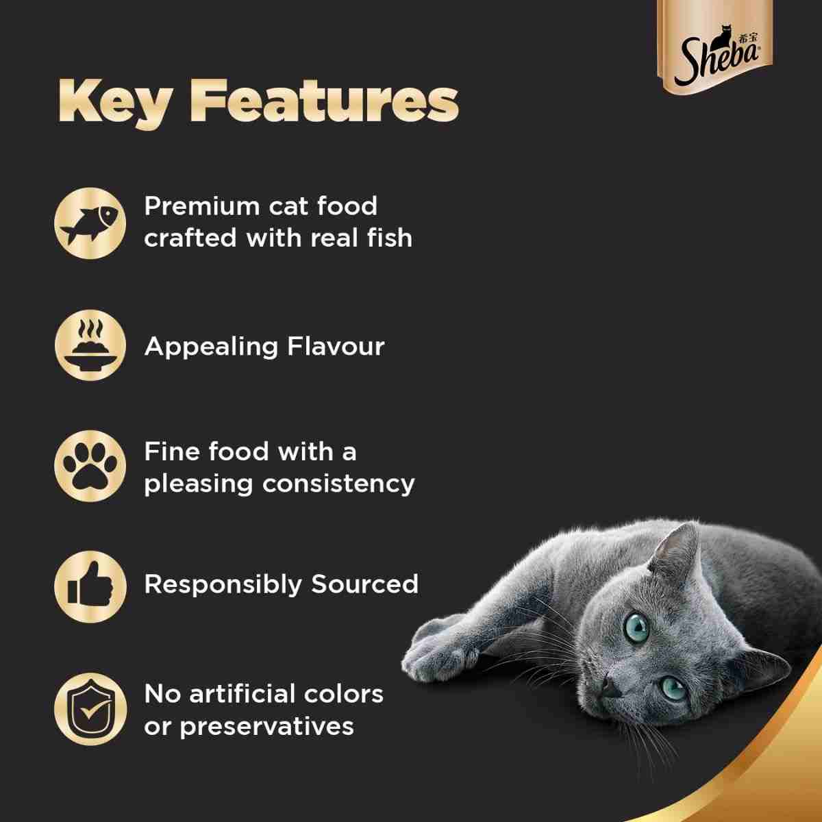 Sheba Deluxe Pure Tuna White Meat in Jelly Adult Wet Cat Food Can - 85g