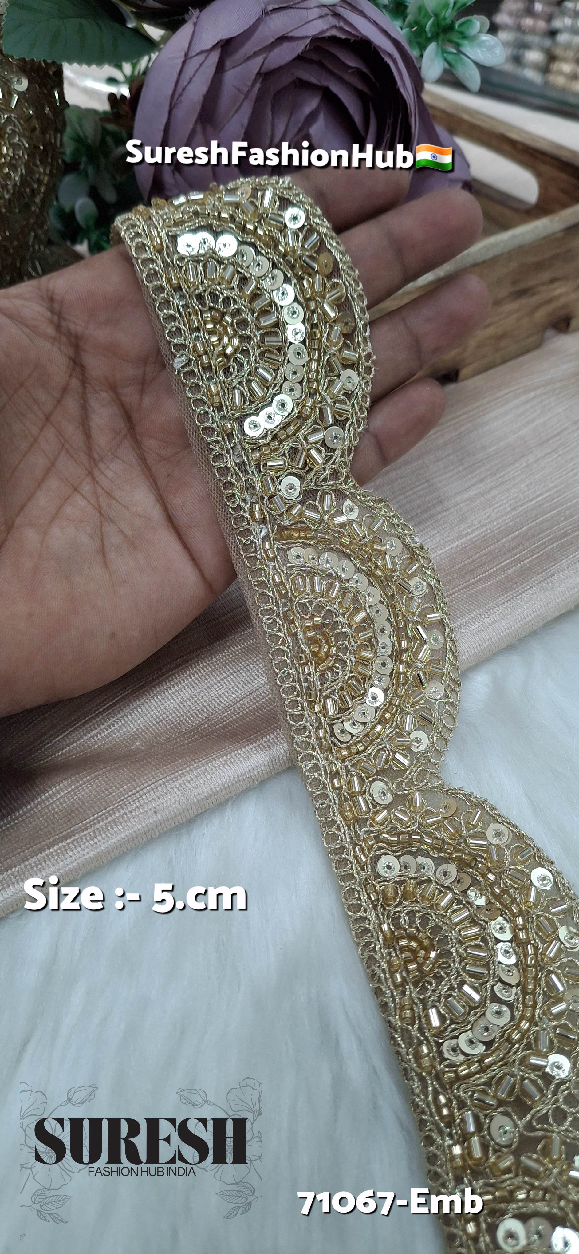 Pearl Grace Scalloped Embroidery Lace