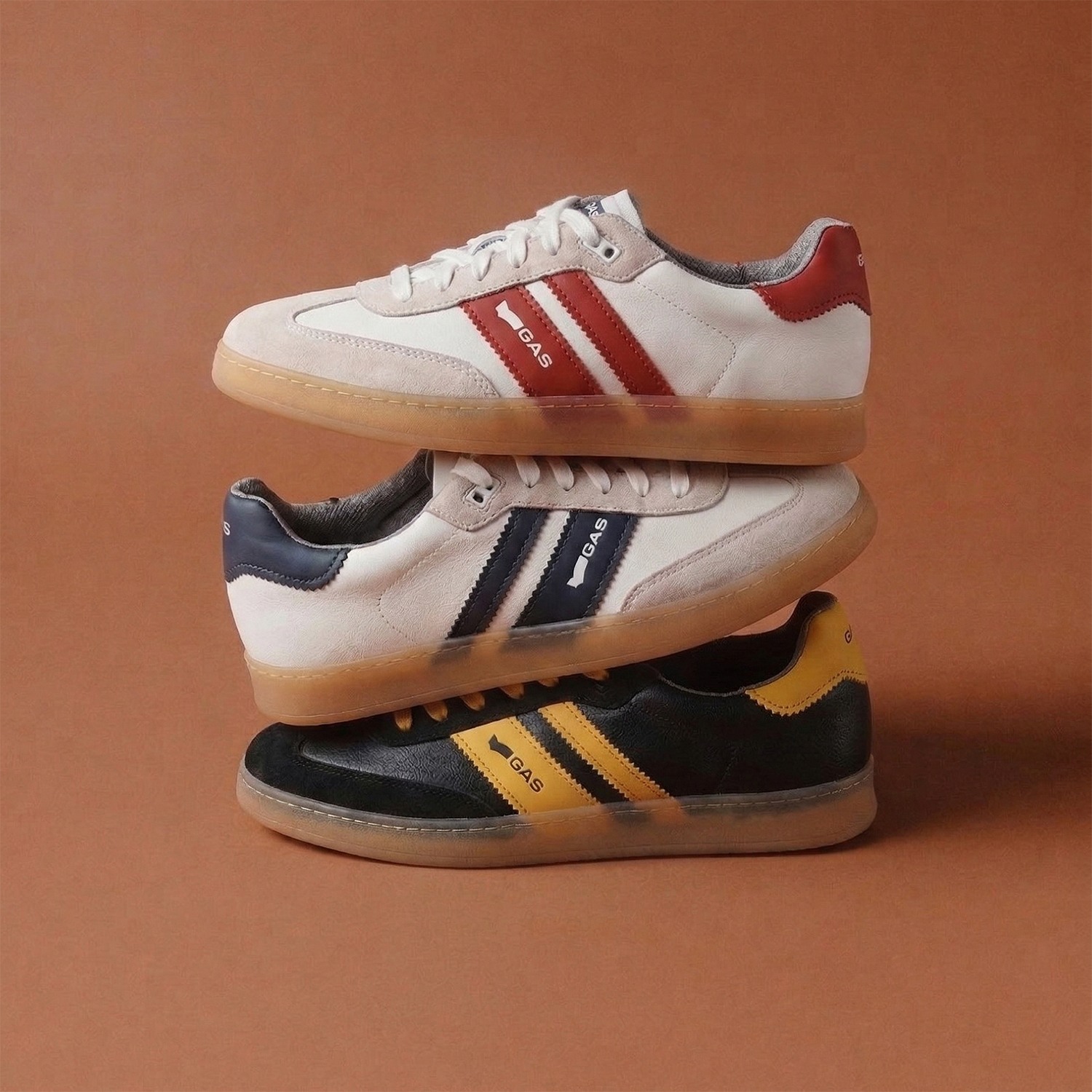 GAS | Men Sienna Stride White Navy Casual Sneakers|8