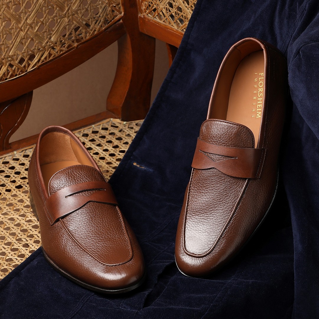 The Juan Brown Men Deer Leather Occasion Slip-On Florsheim