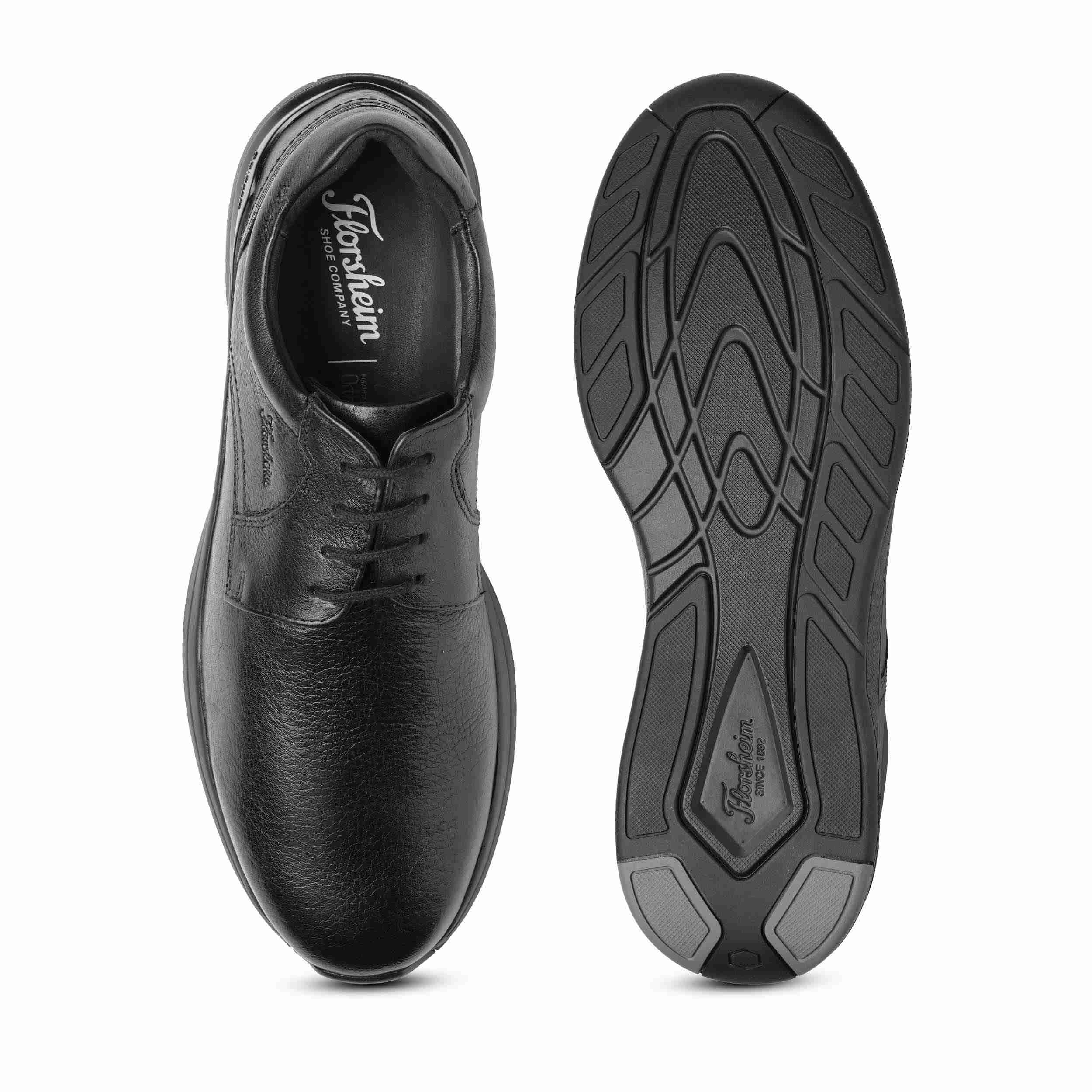 The Shelby Black Men Plain-Toe Derby Florsheim