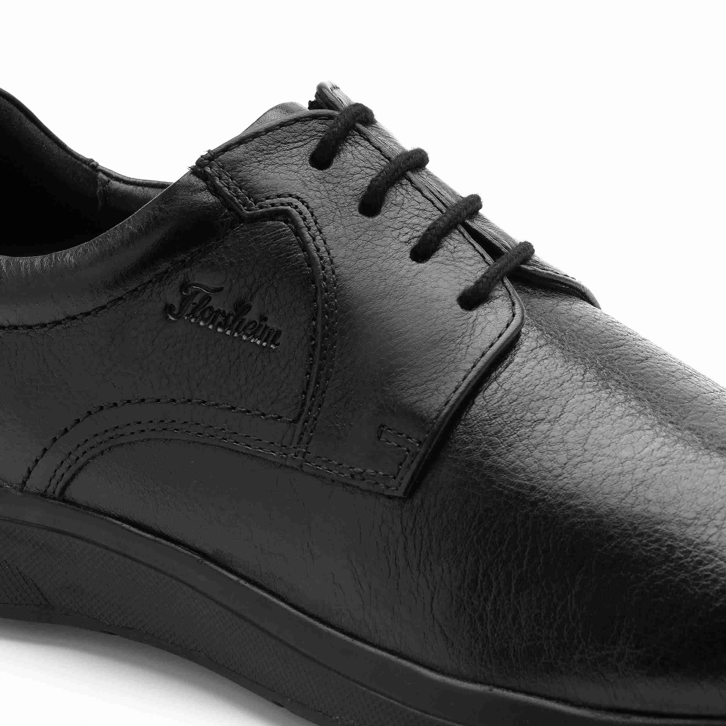The Shelby Black Men Plain-Toe Derby Florsheim