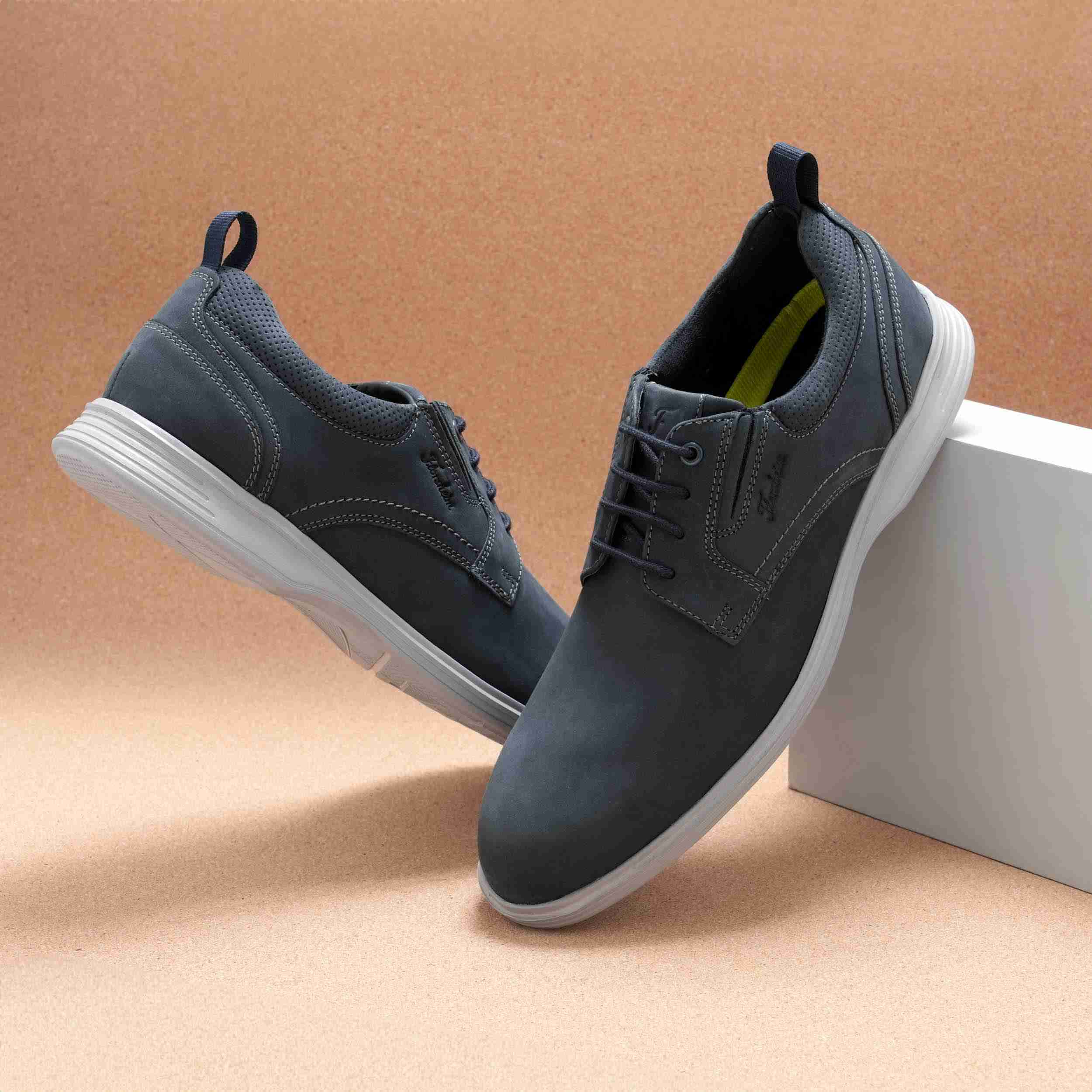 The Marcos Navy Men Nubuck Derby Florsheim