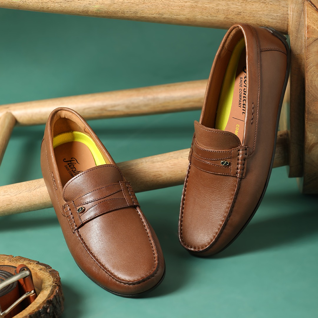The Barry Dark Tan Men Casual Drivers Florsheim