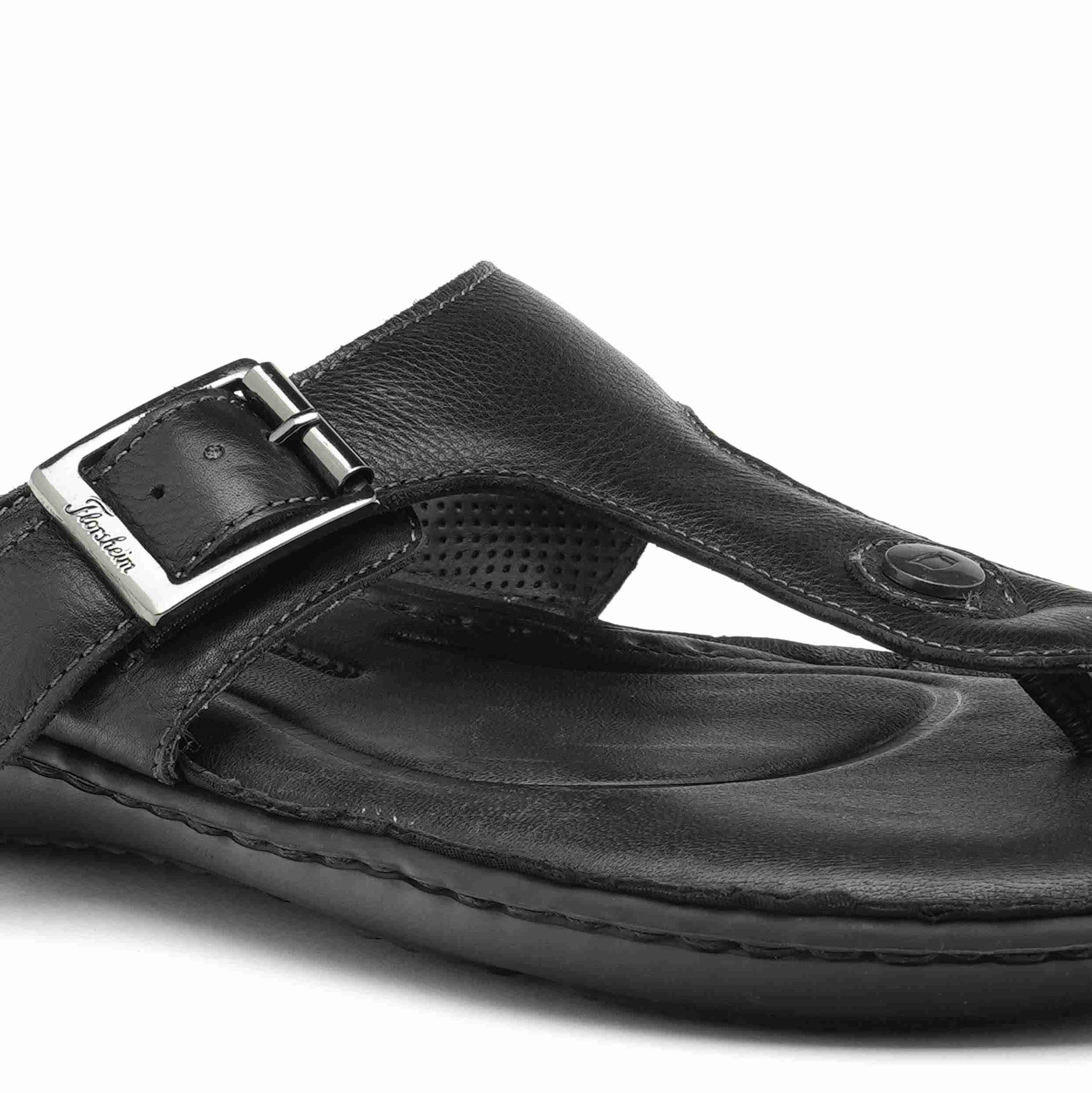 The Florish Black Men Sandals Florsheim