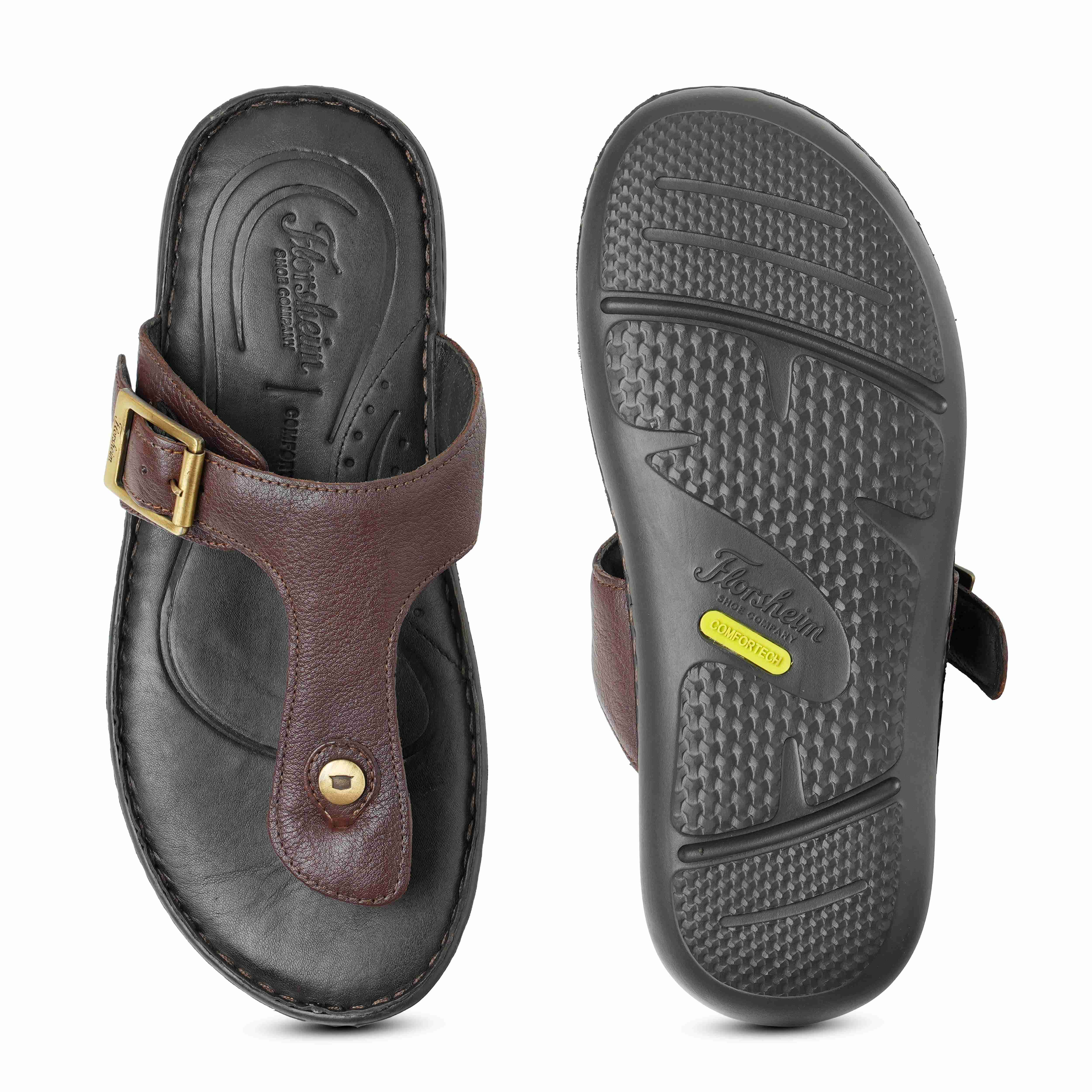 The Florish Tan Men Sandals Florsheim