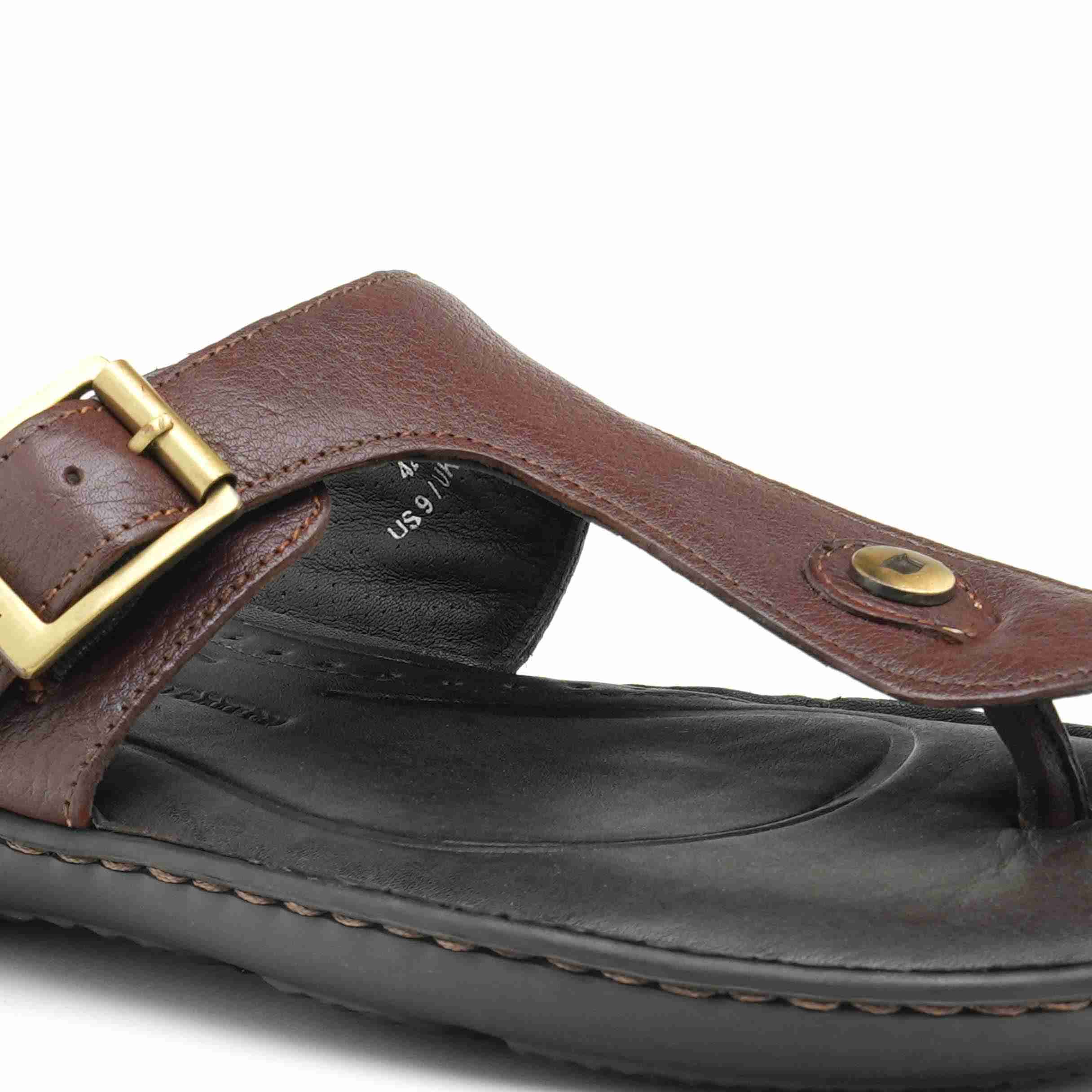 The Florish Tan Men Sandals Florsheim
