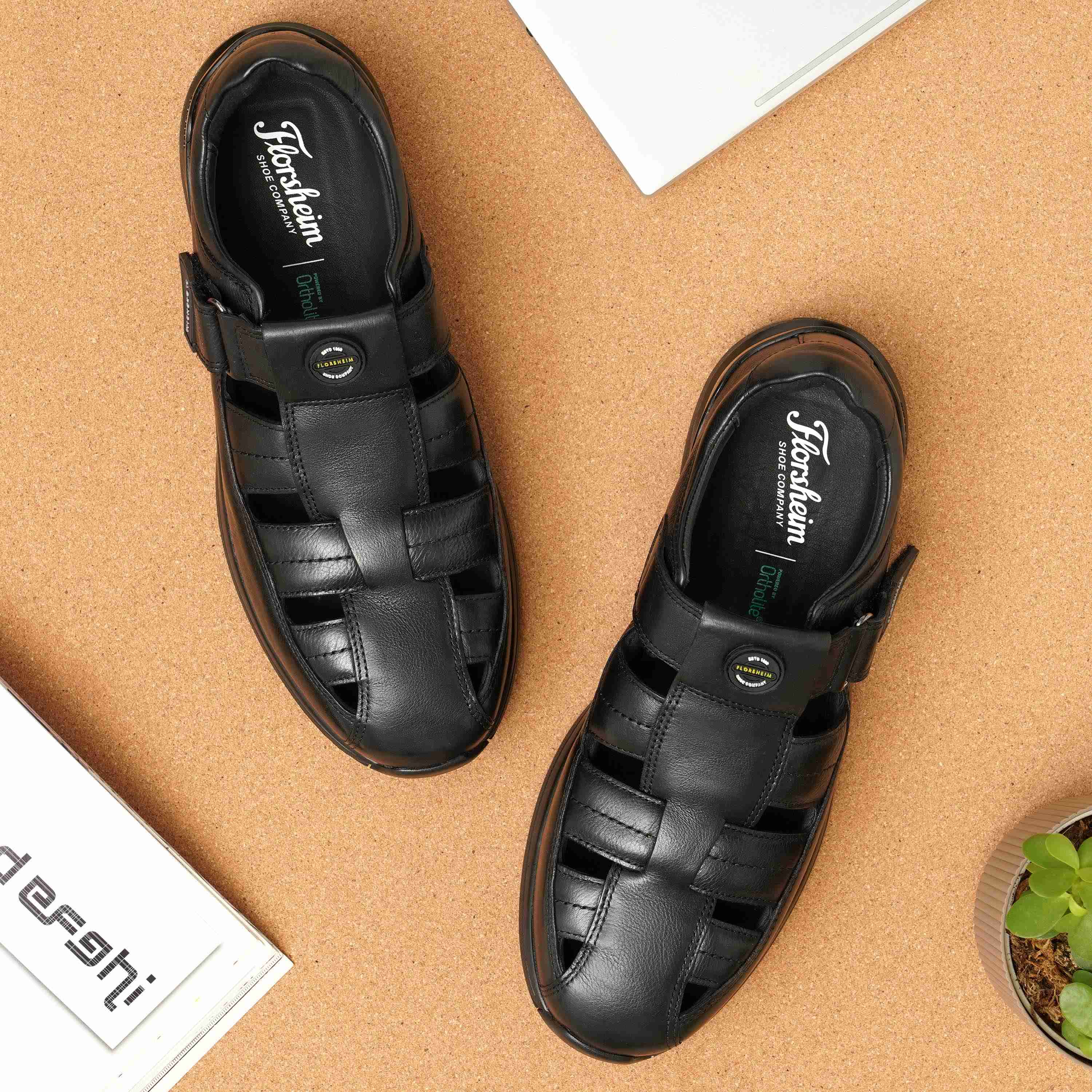 The Fred Black Men Fishermen Sandal Florsheim
