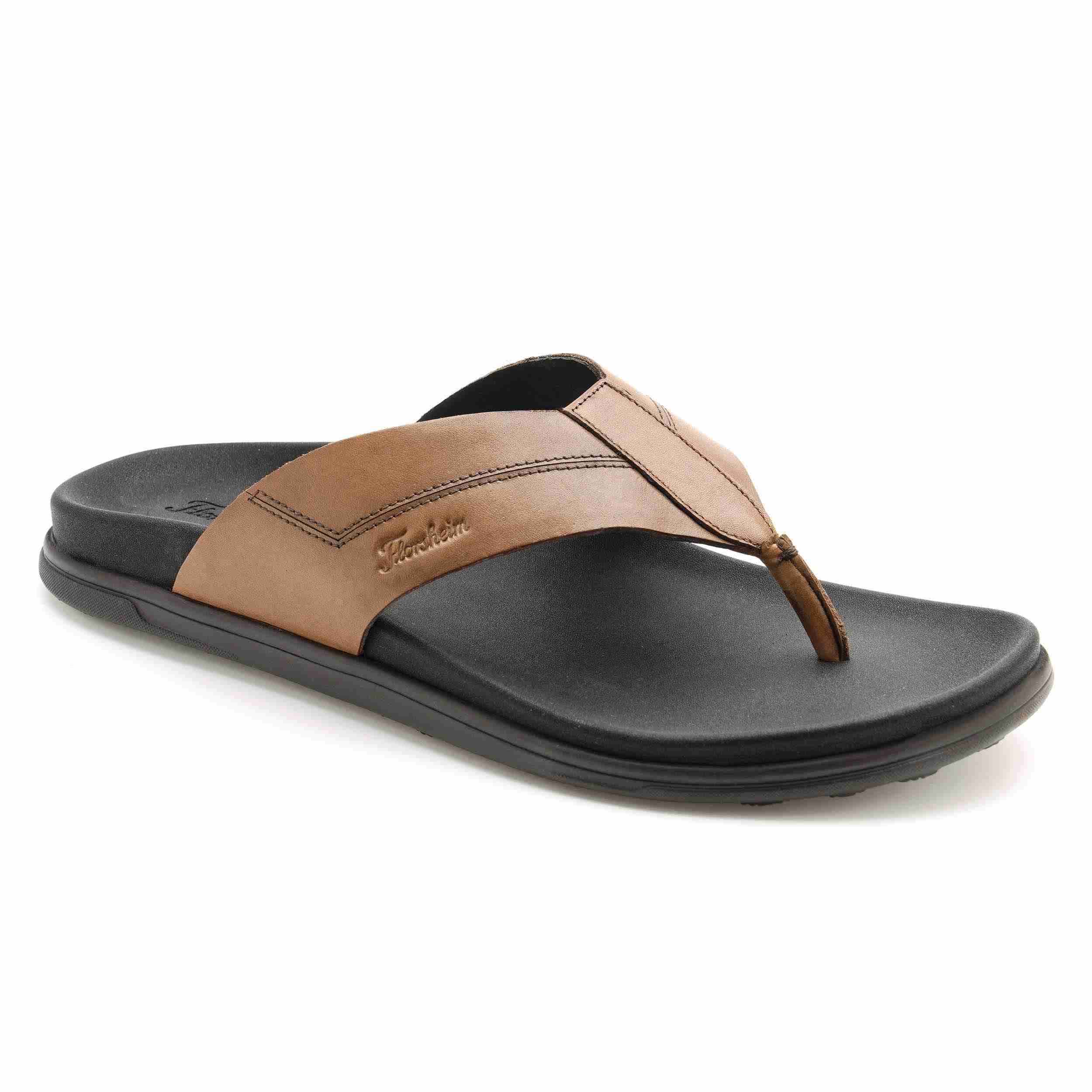 The Rowley Tan Men Thong Slipper Florsheim