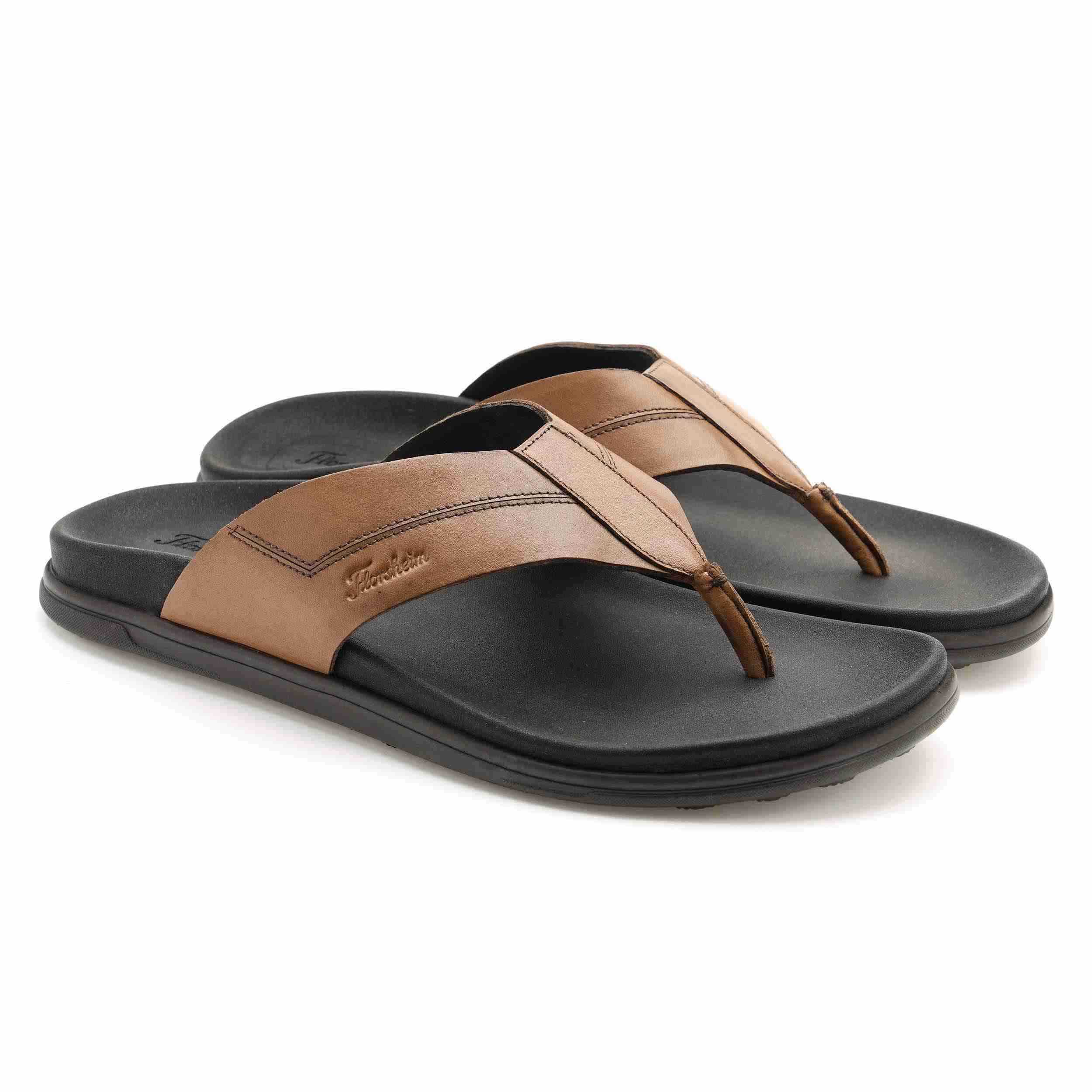 The Rowley Tan Men Thong Slipper Florsheim