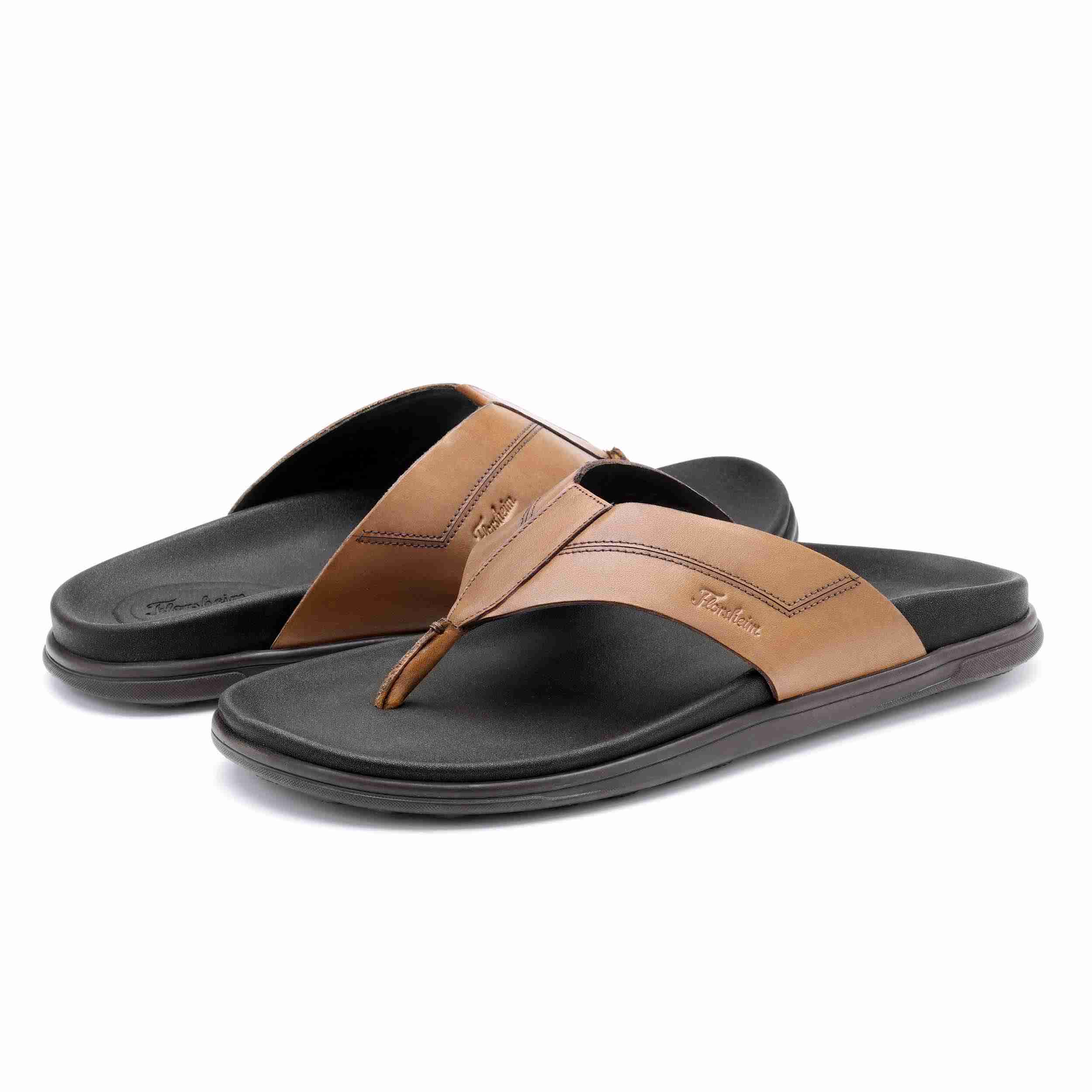 The Rowley Tan Men Thong Slipper Florsheim