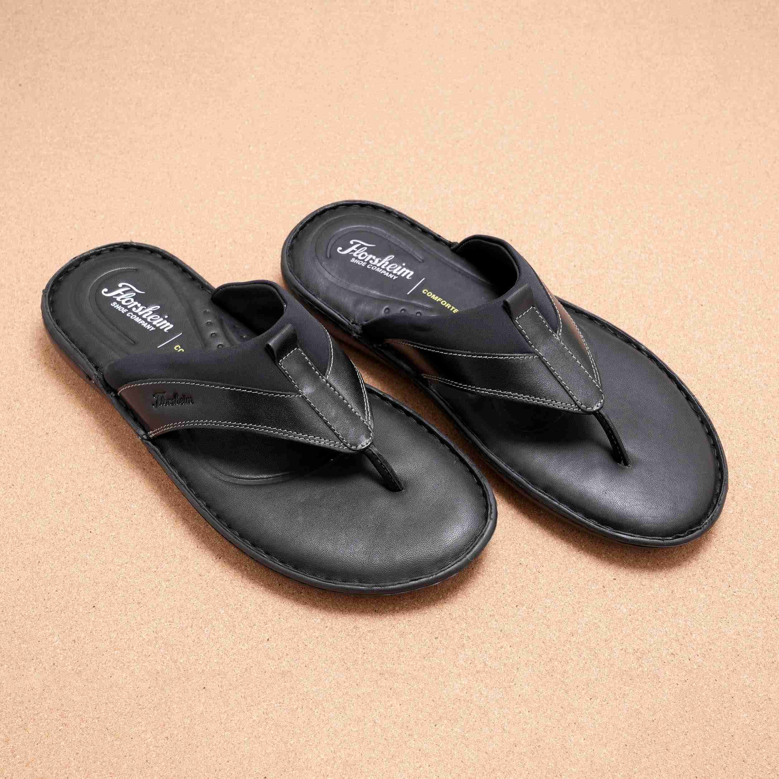 The Archy Black Men Slipper Florsheim