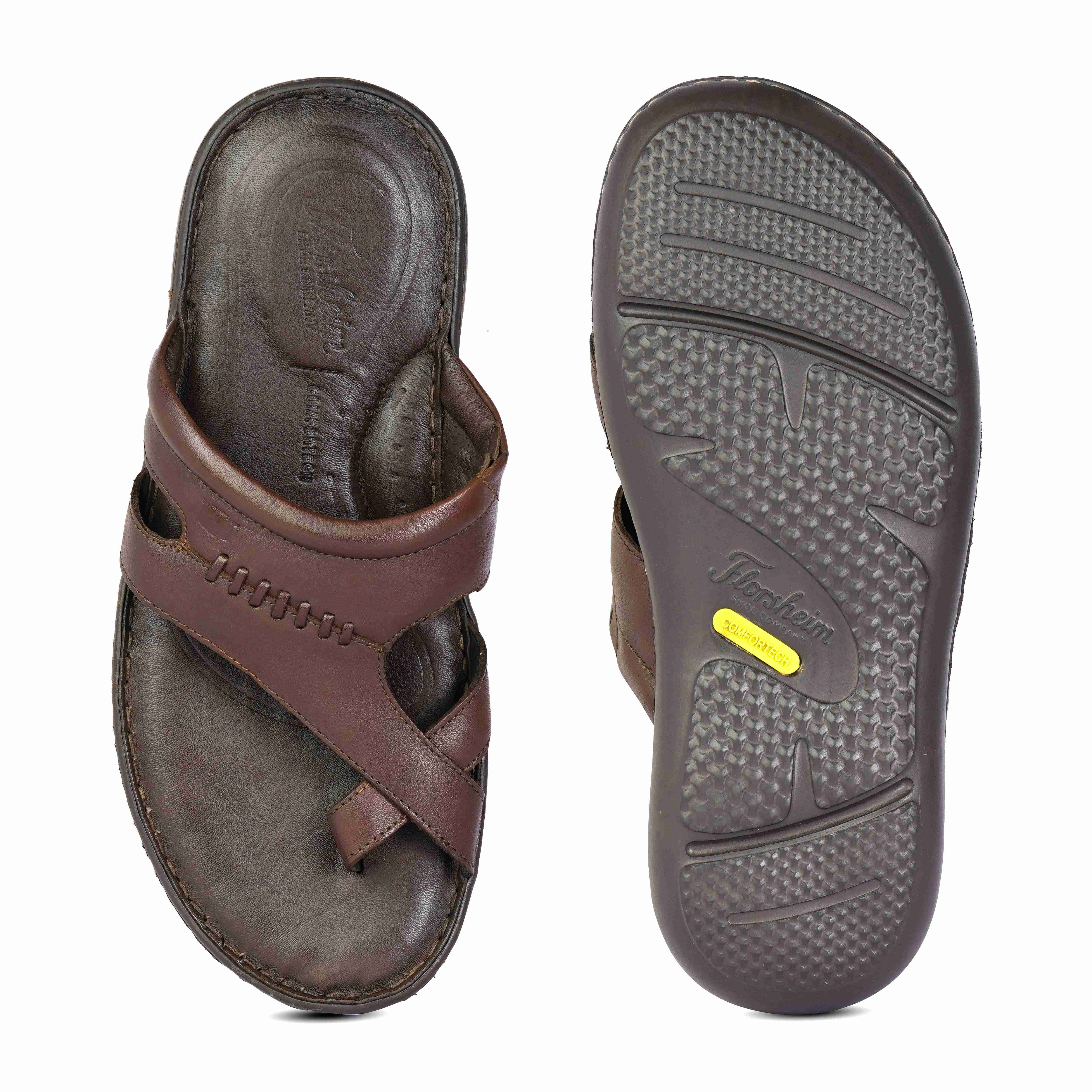 The Florish Tan Men Sandals Florsheim