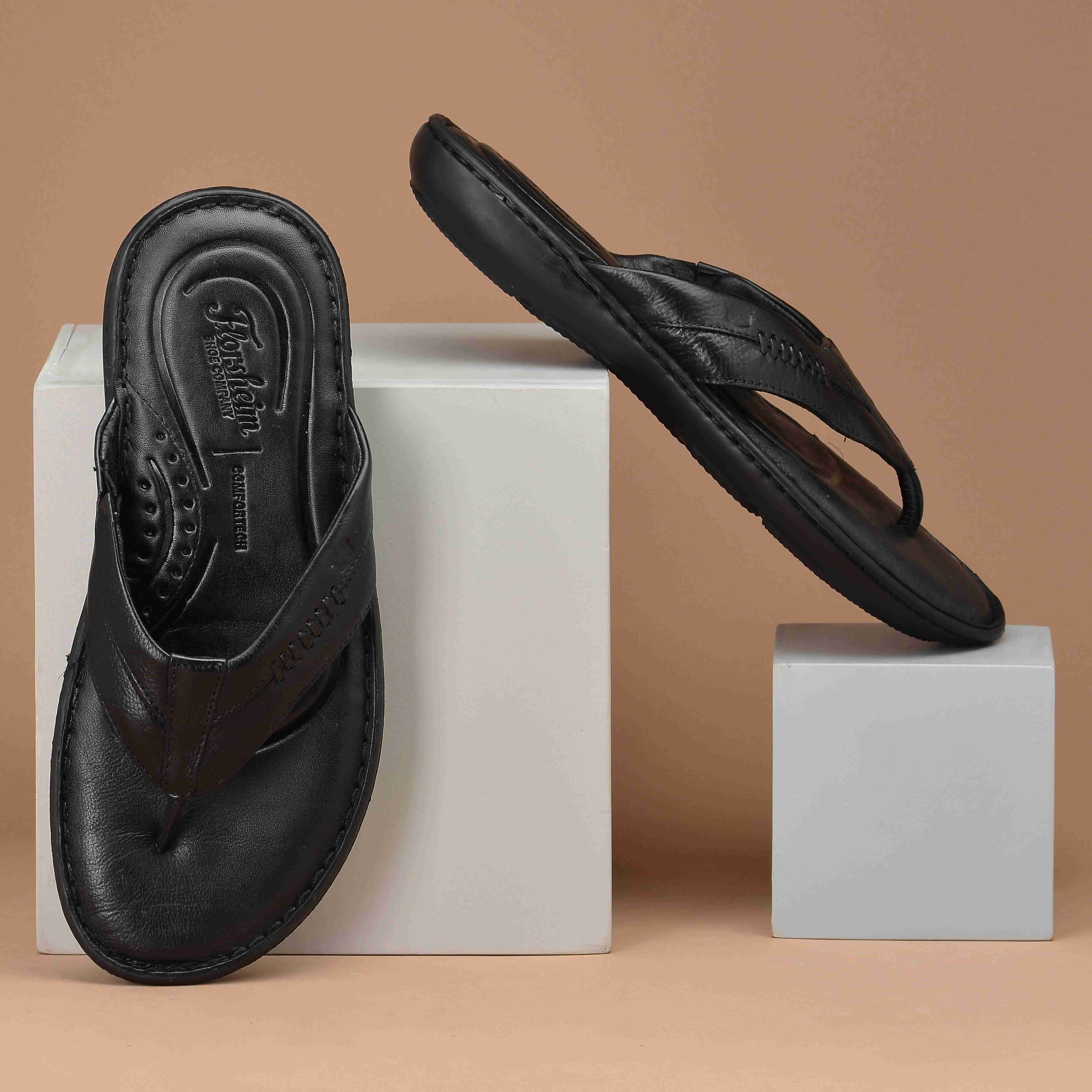 The Florish Black Men Sandals Florsheim