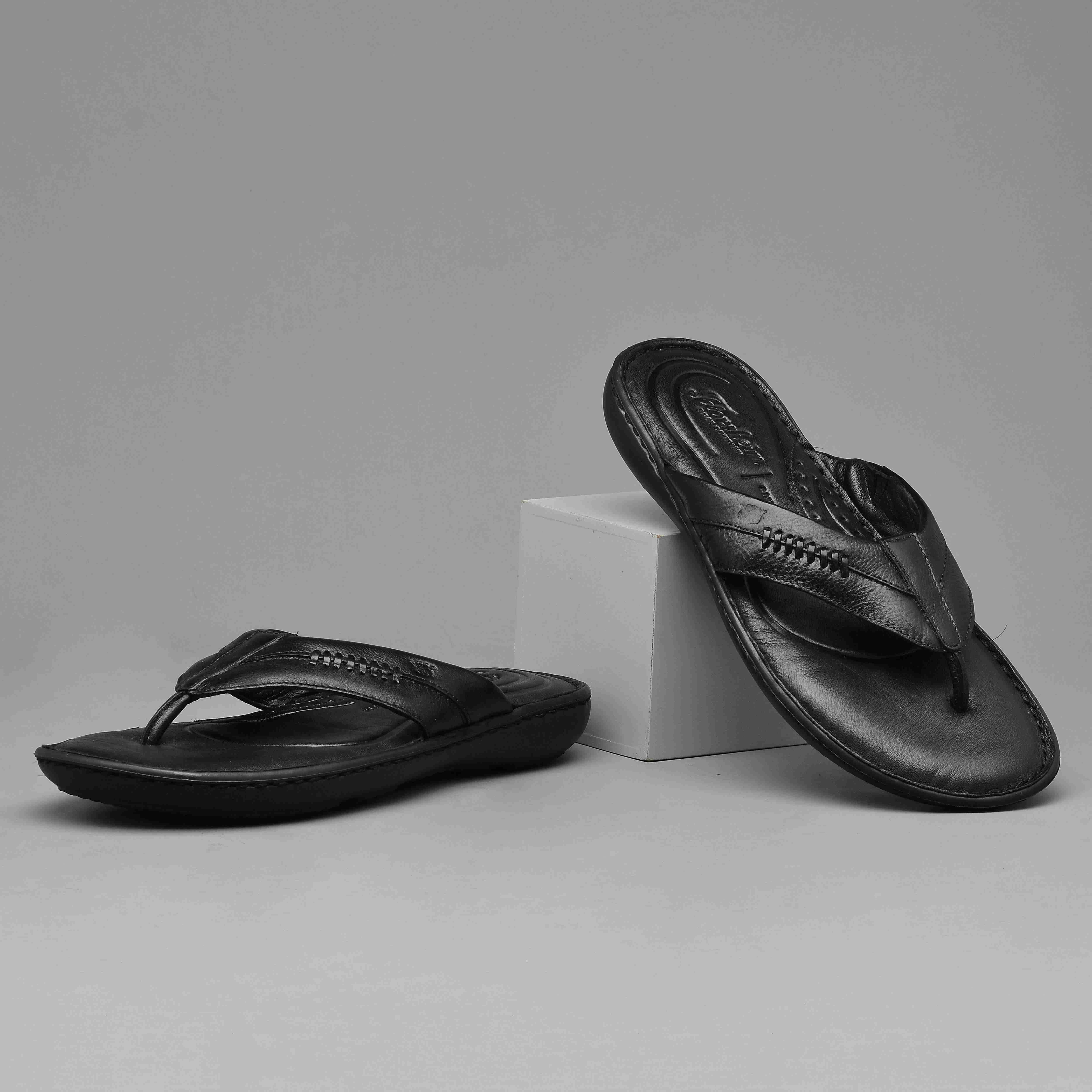 The Florish Black Men Sandals Florsheim