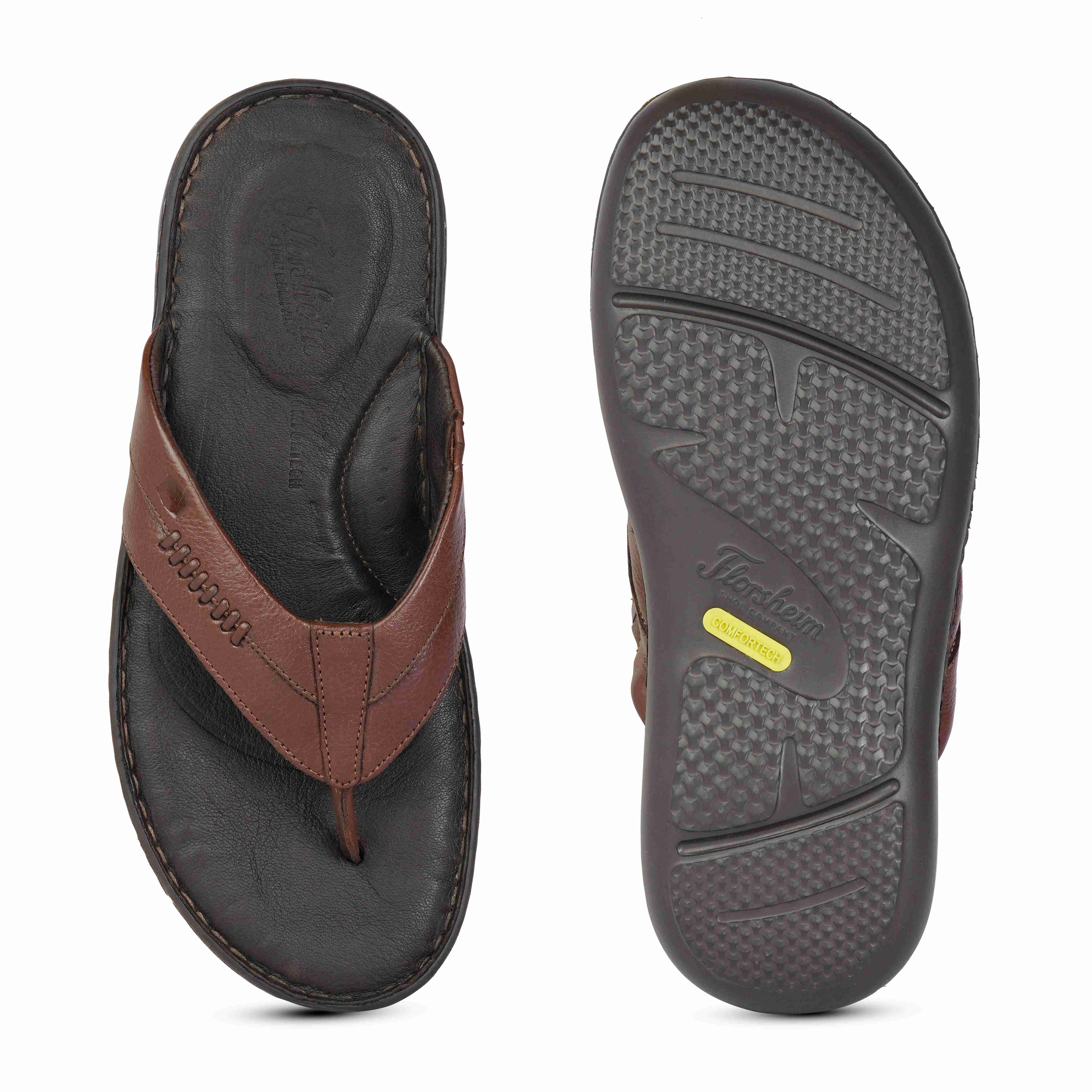 The Florish Tan Men Sandals Florsheim