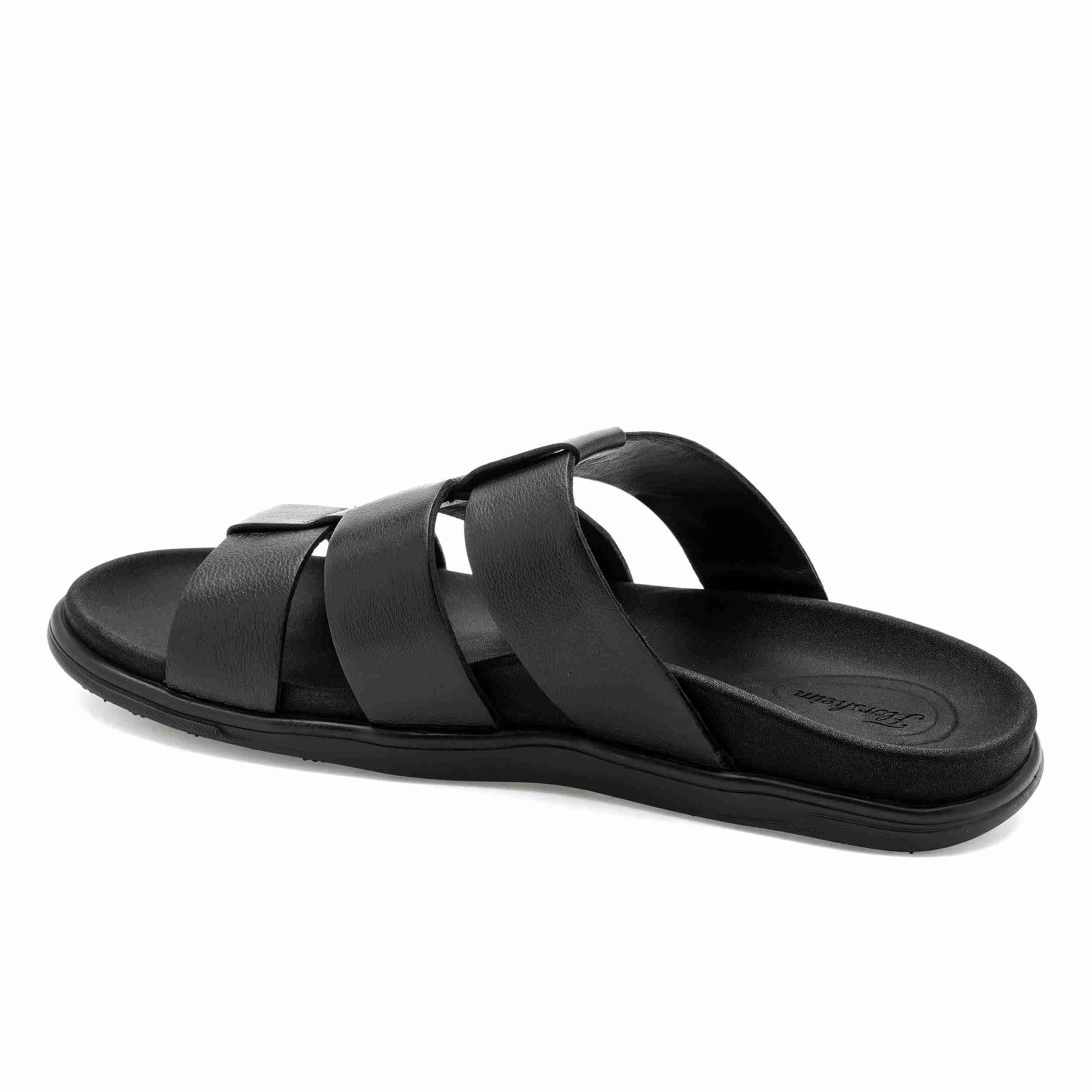 The Herred Black Men Slipper Florsheim