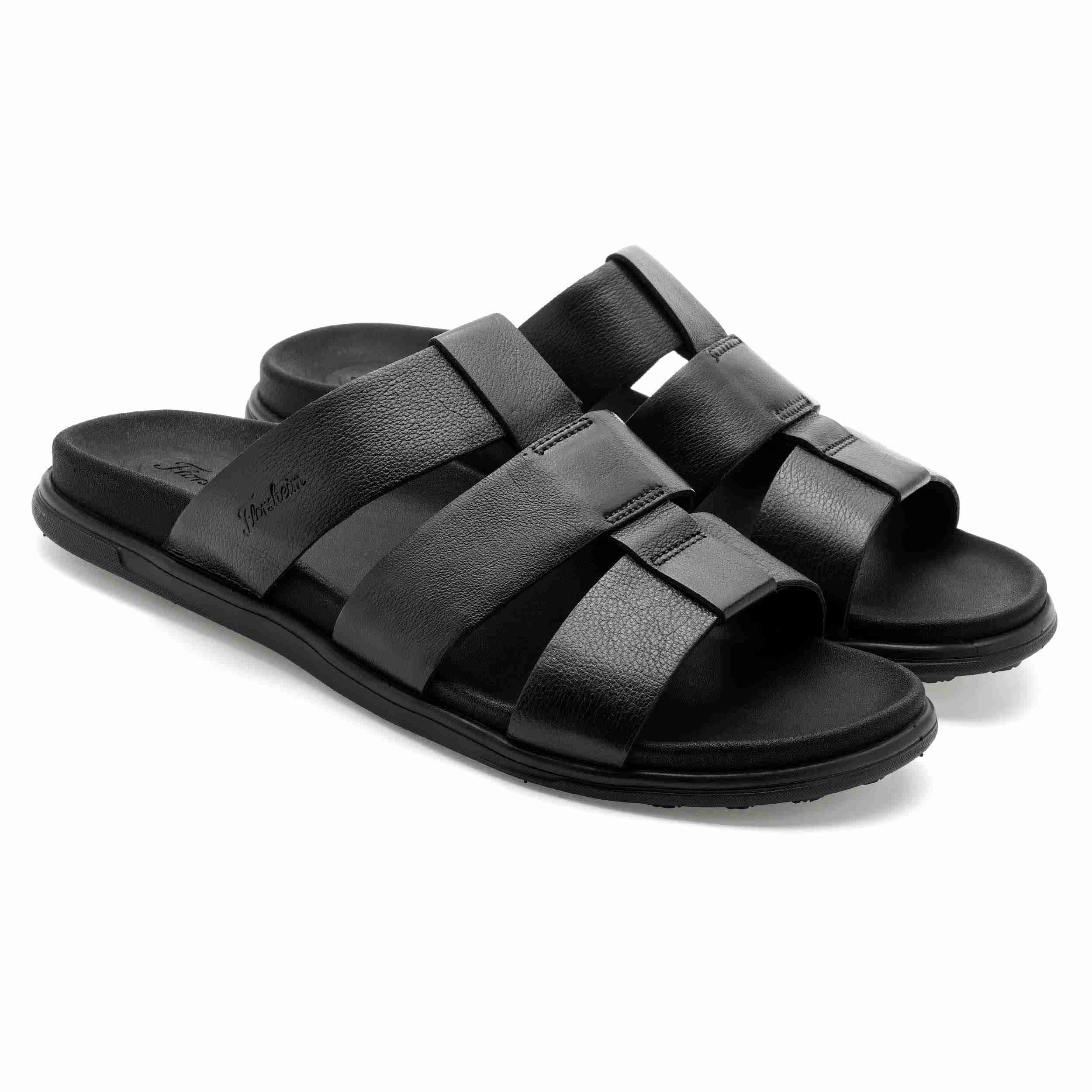 The Herred Black Men Slipper Florsheim