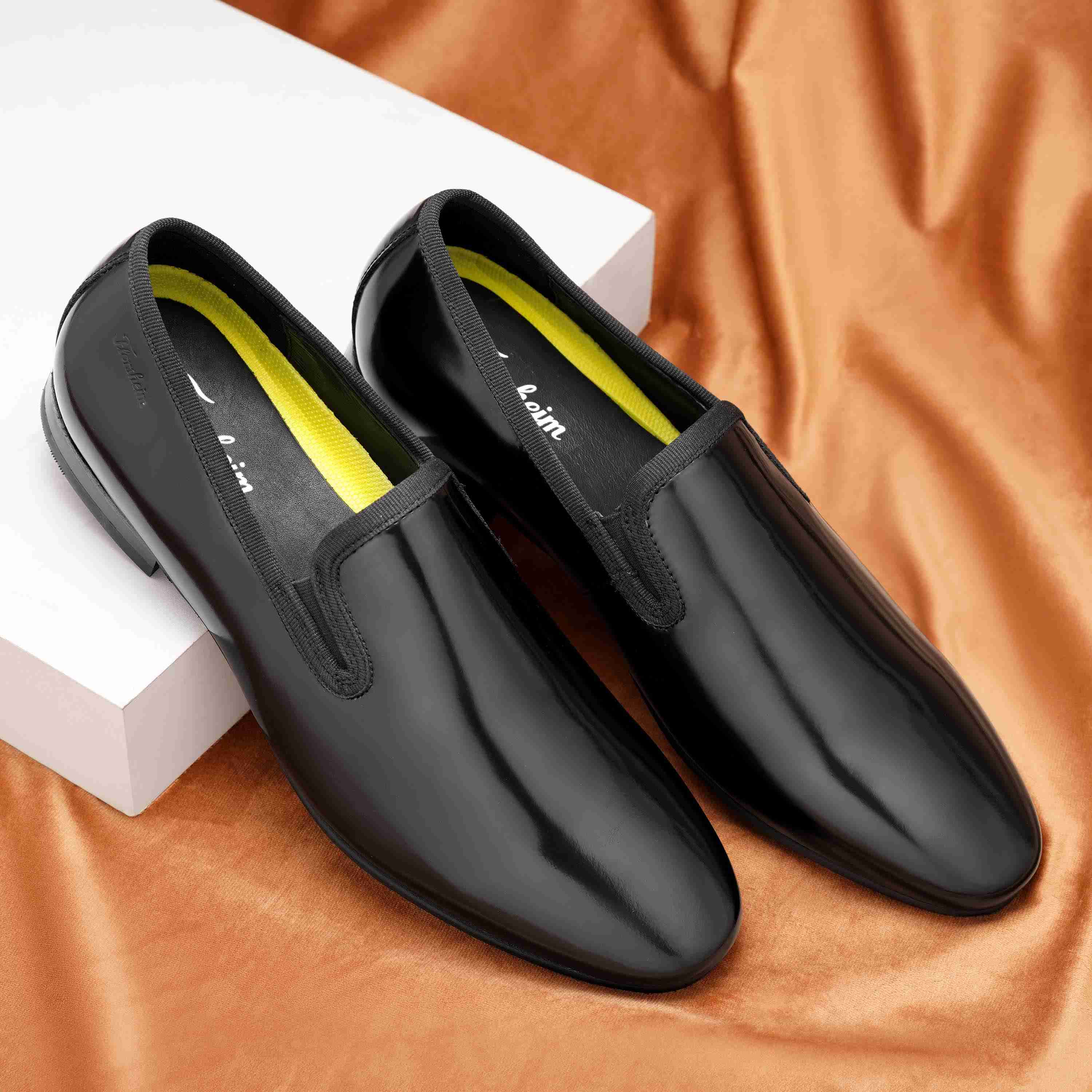 The Kerk Men Black Patent Slip On Florsheim