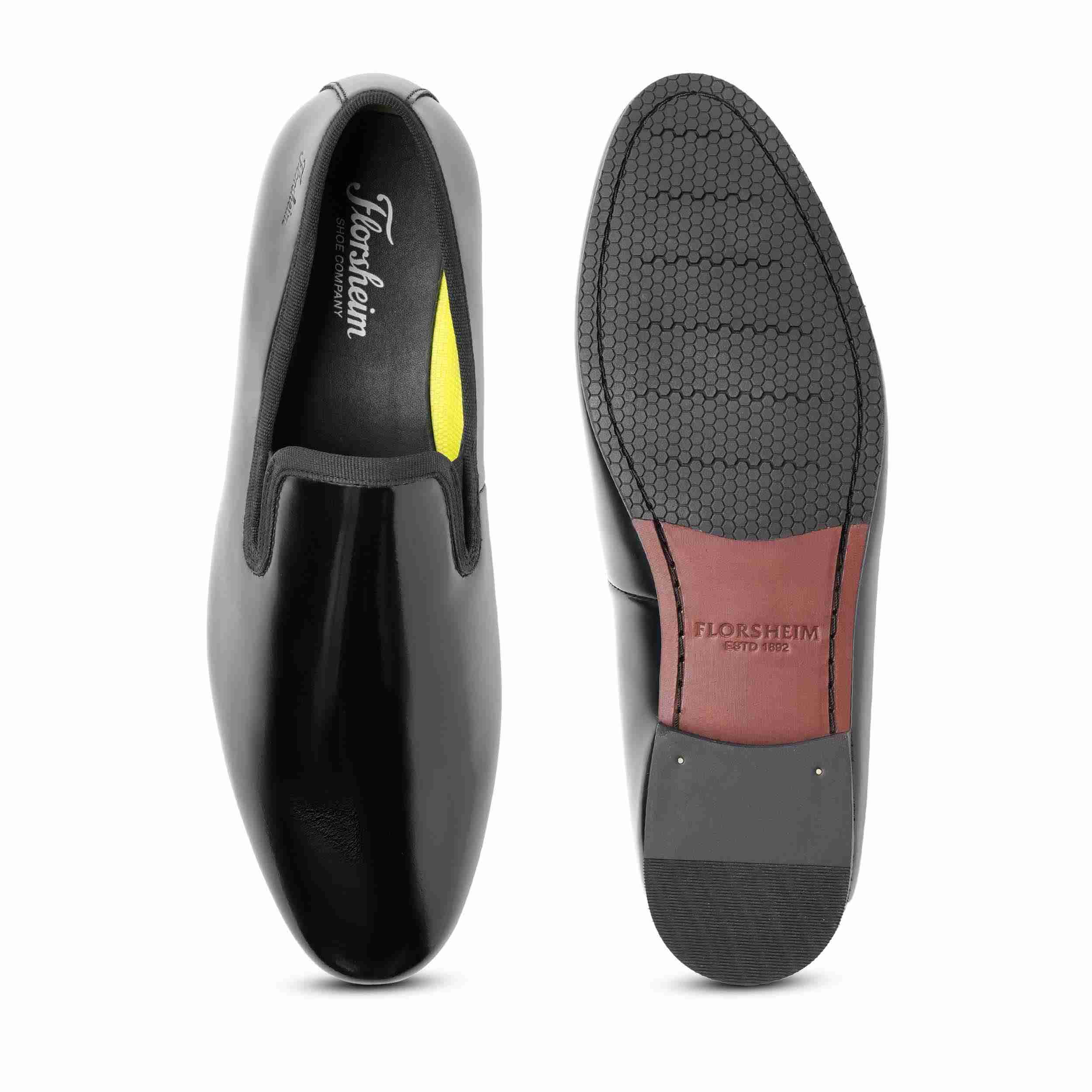 The Kerk Men Black Patent Slip On Florsheim