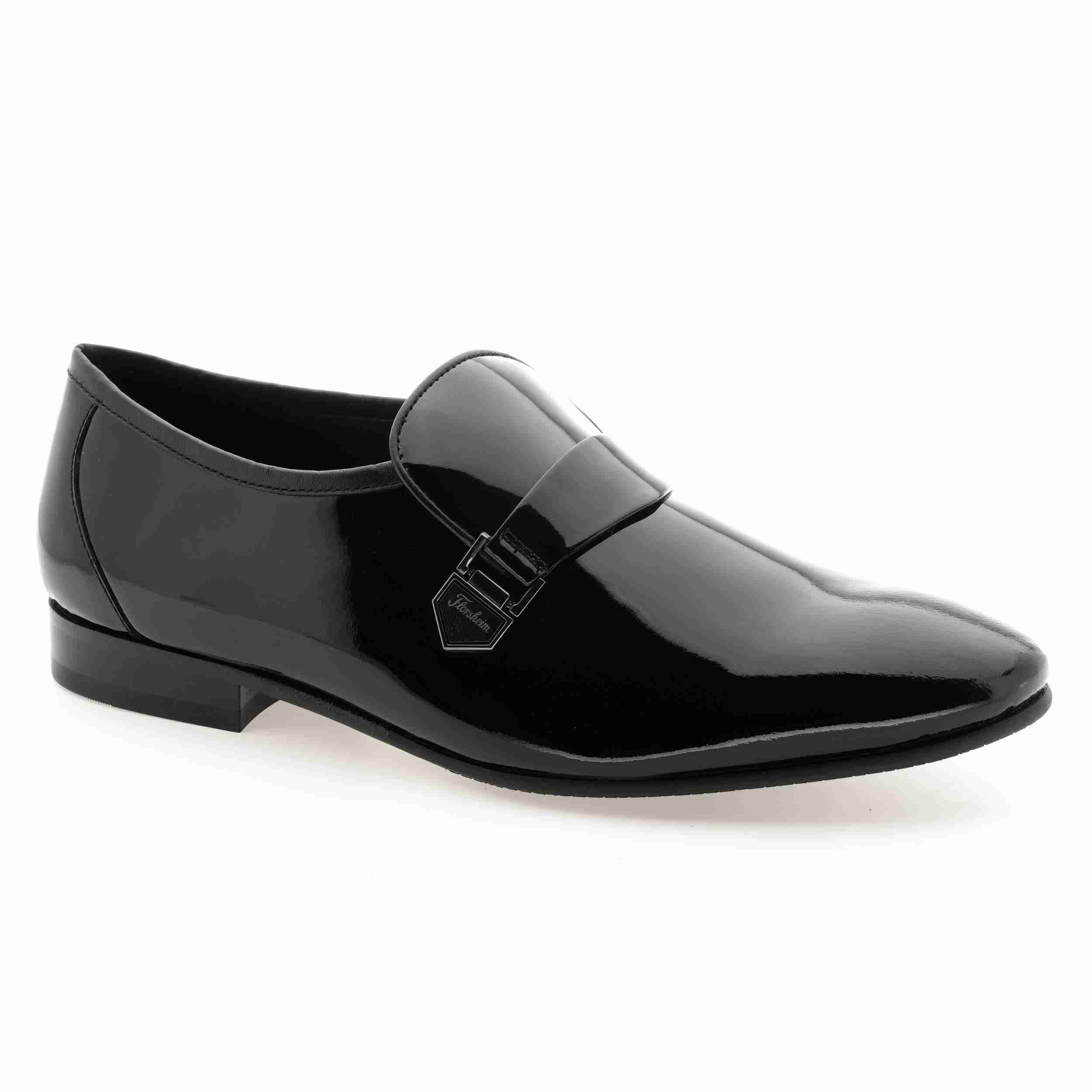 The Moss Black Men Patent Slip-On Florsheim