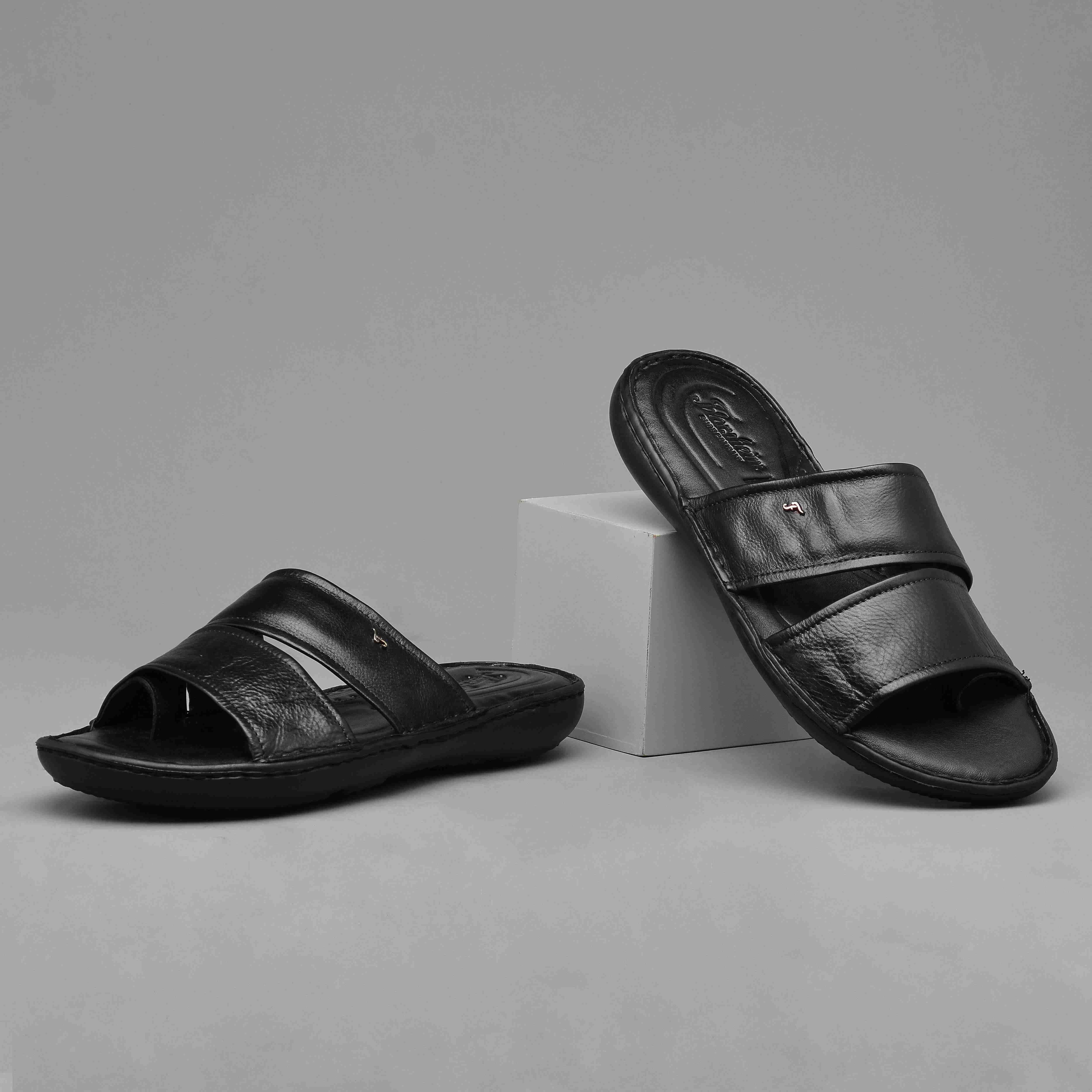 The Florish Black Men Sandals Florsheim