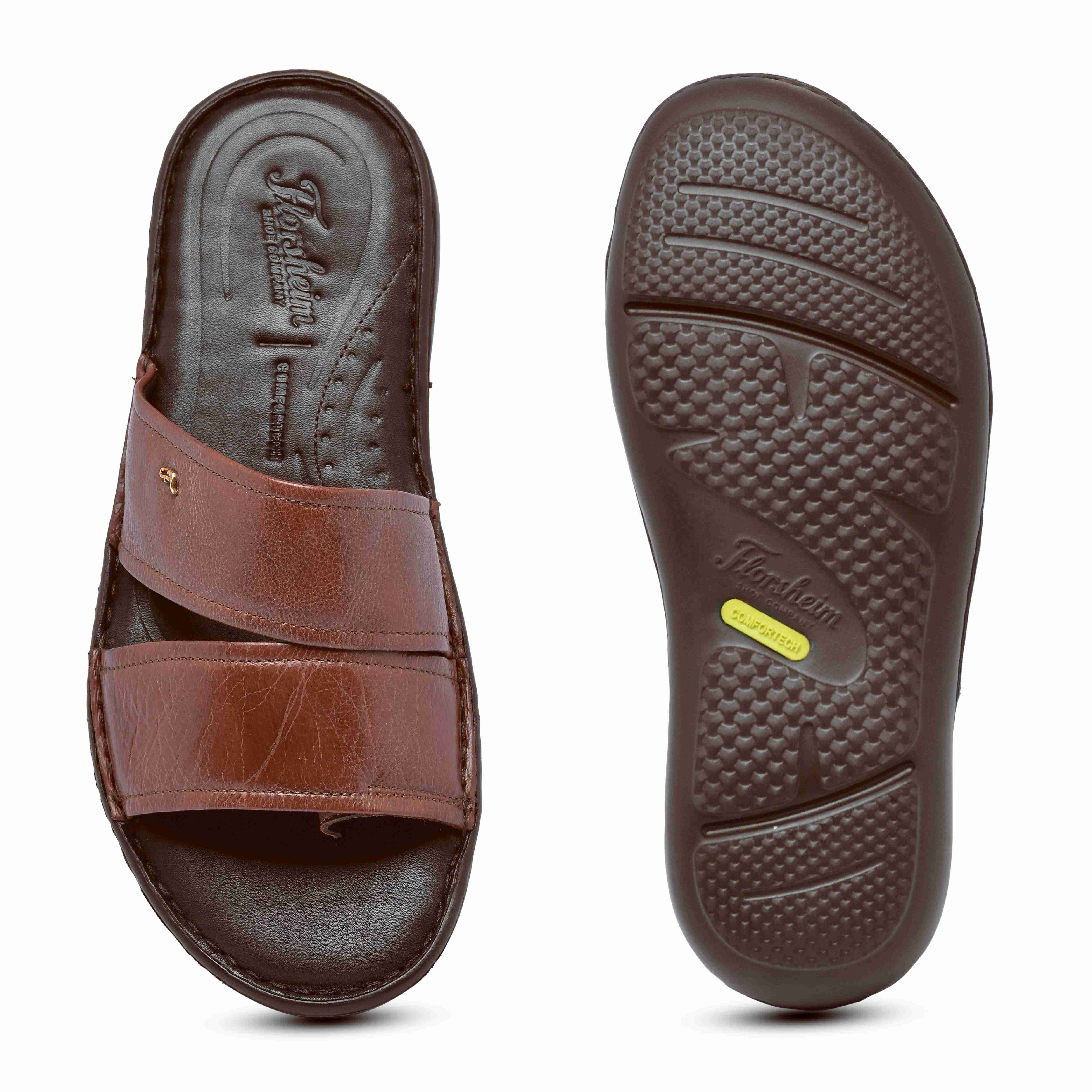 The Florish Tan Men Sandals Florsheim