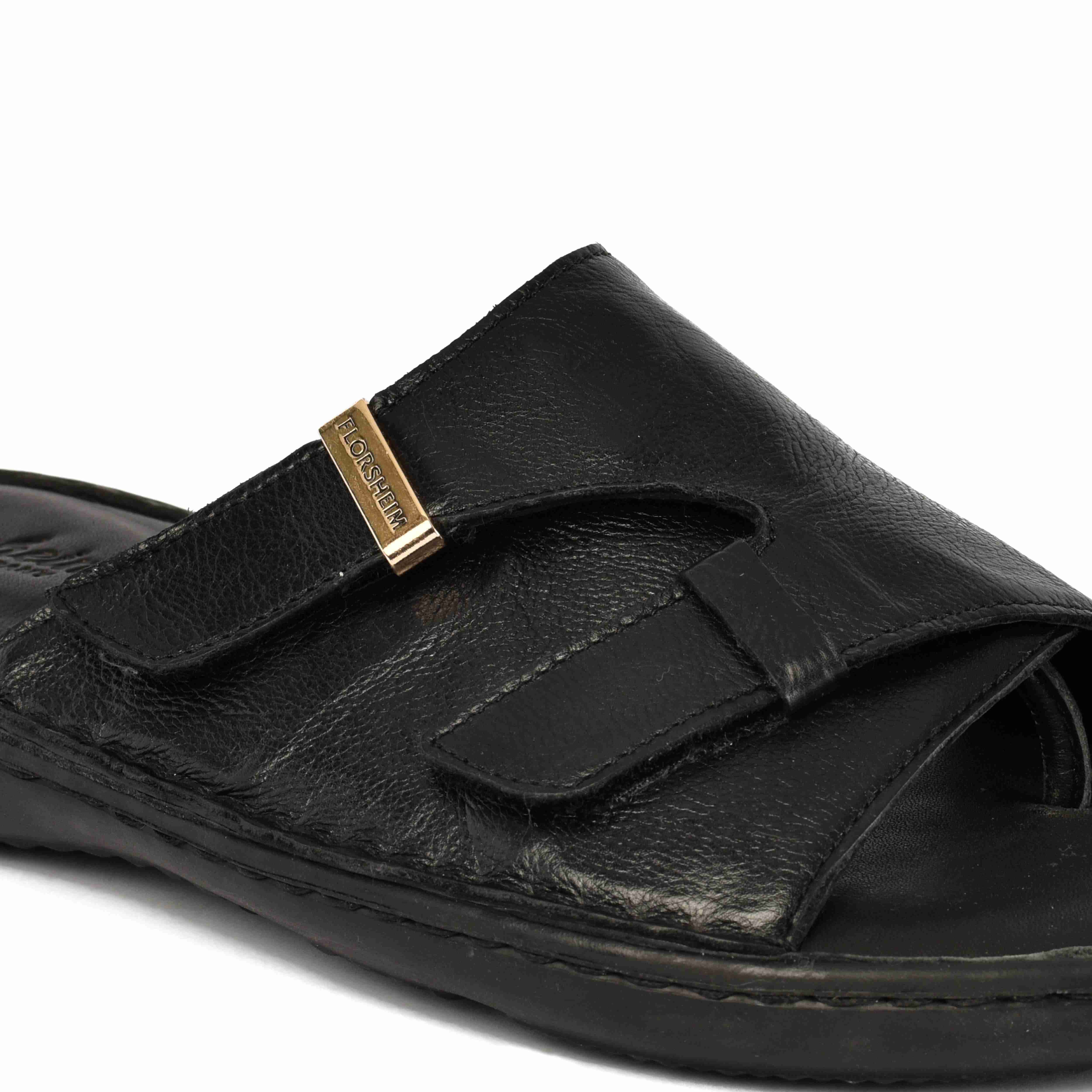 The Florish Black Men Sandals Florsheim