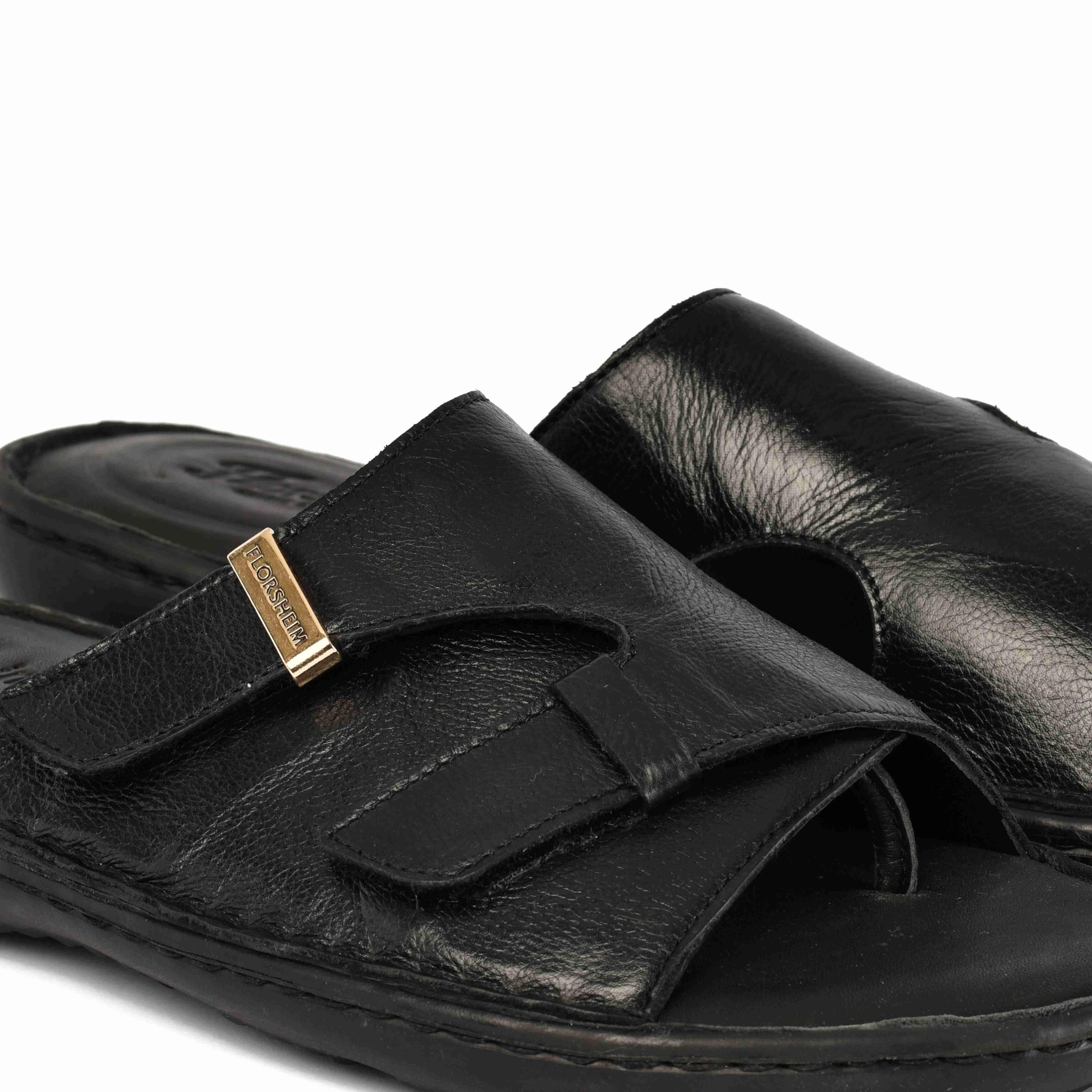 The Florish Black Men Sandals Florsheim