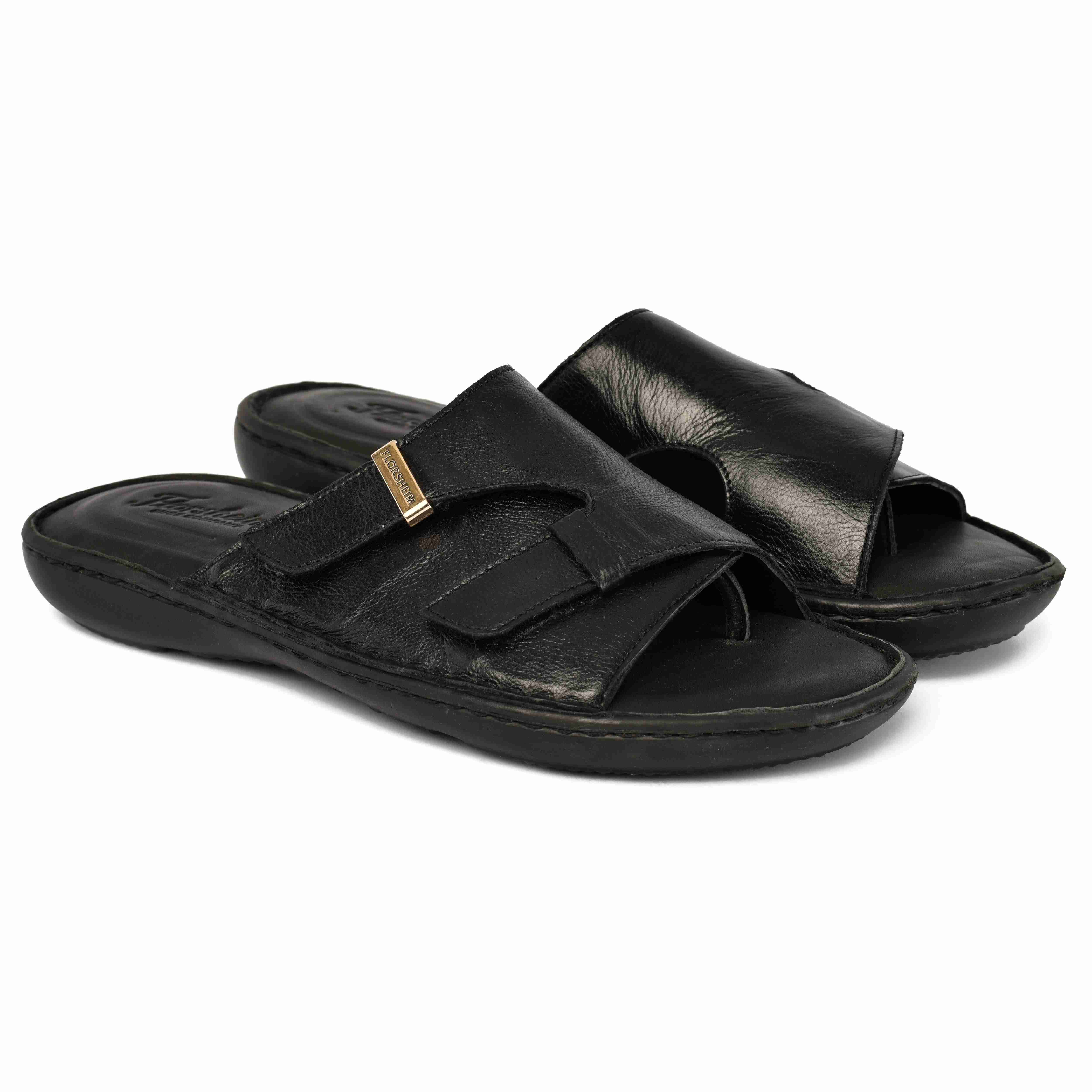 The Florish Black Men Sandals Florsheim
