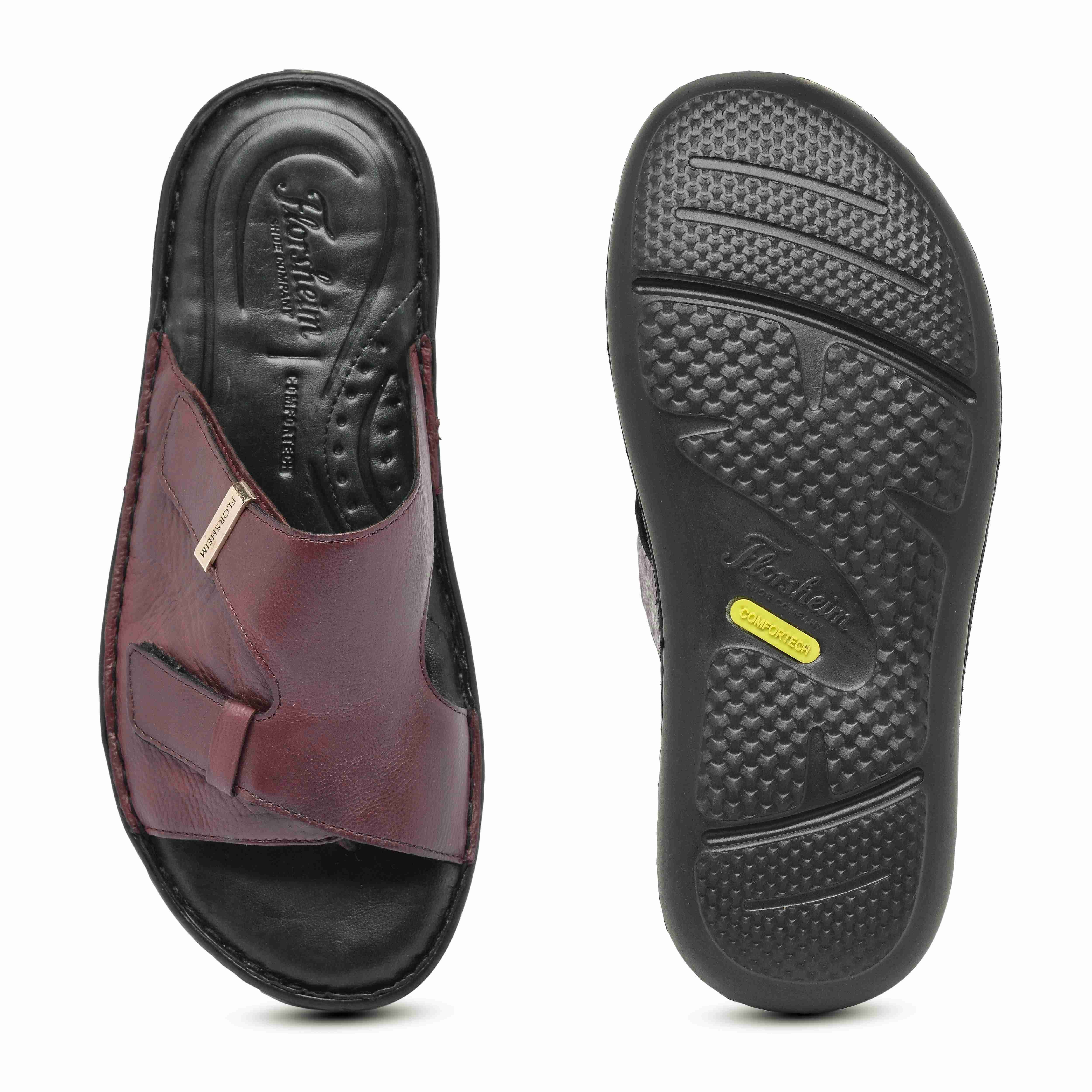 The Florish Burgundy Men Sandals Florsheim