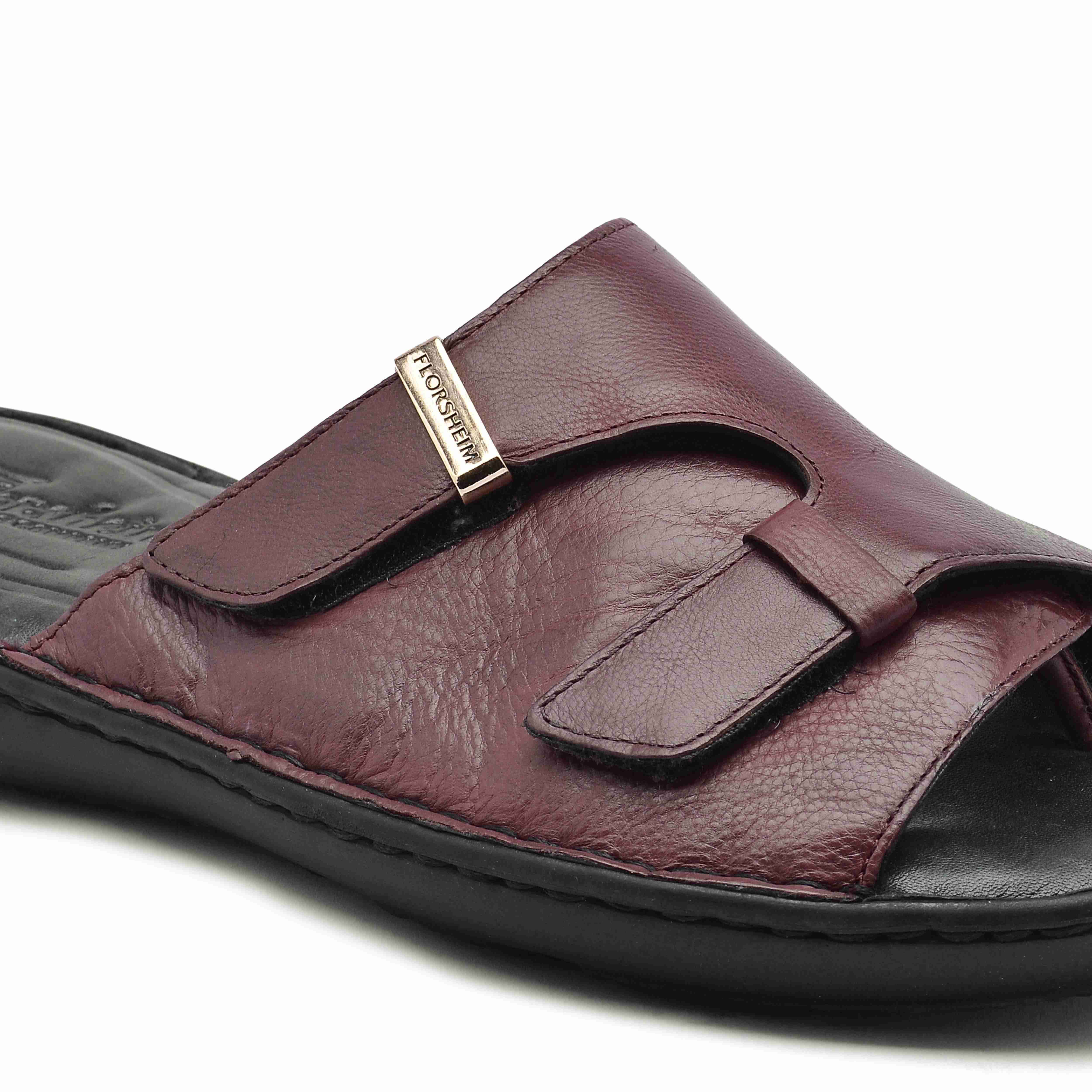 The Florish Burgundy Men Sandals Florsheim