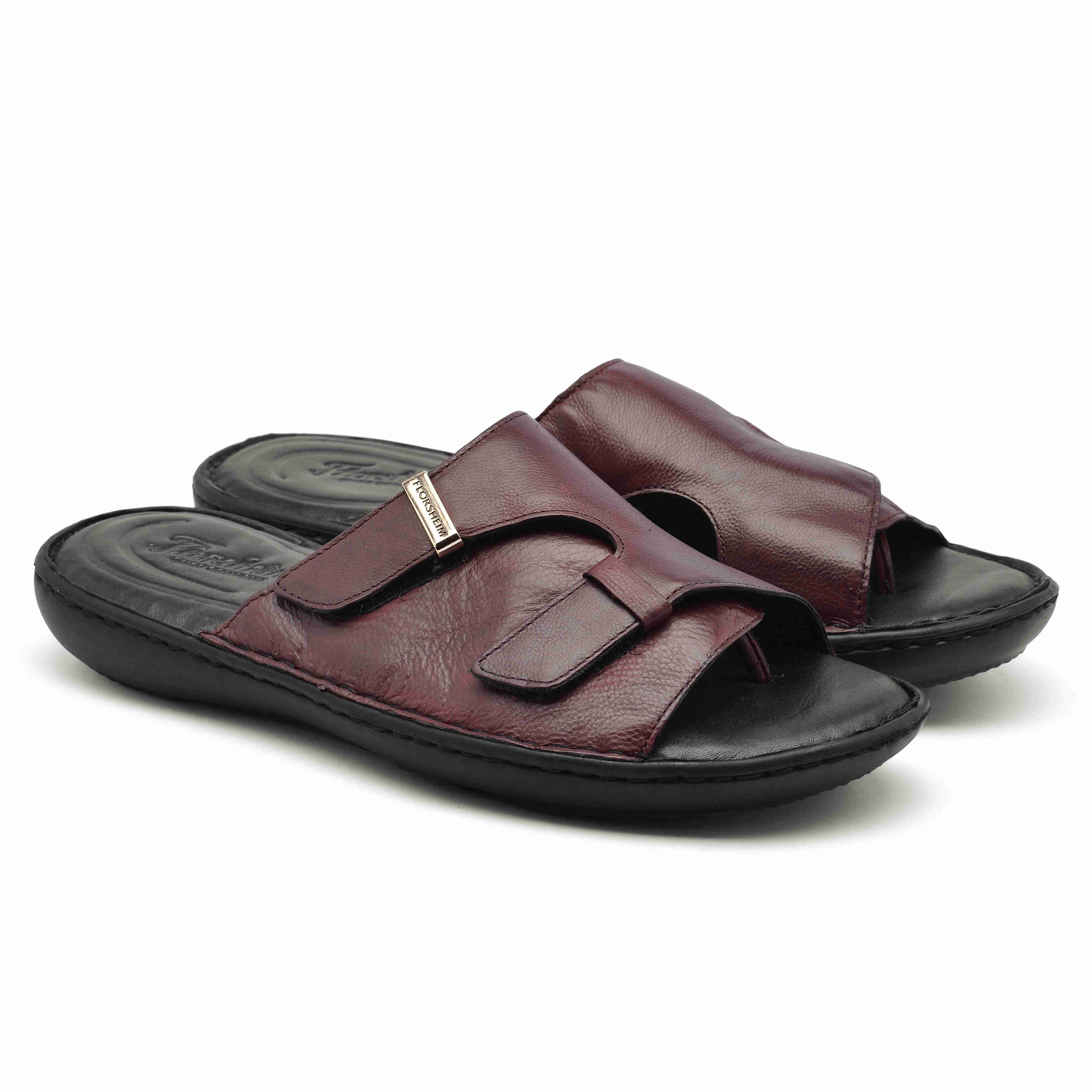 The Florish Burgundy Men Sandals Florsheim