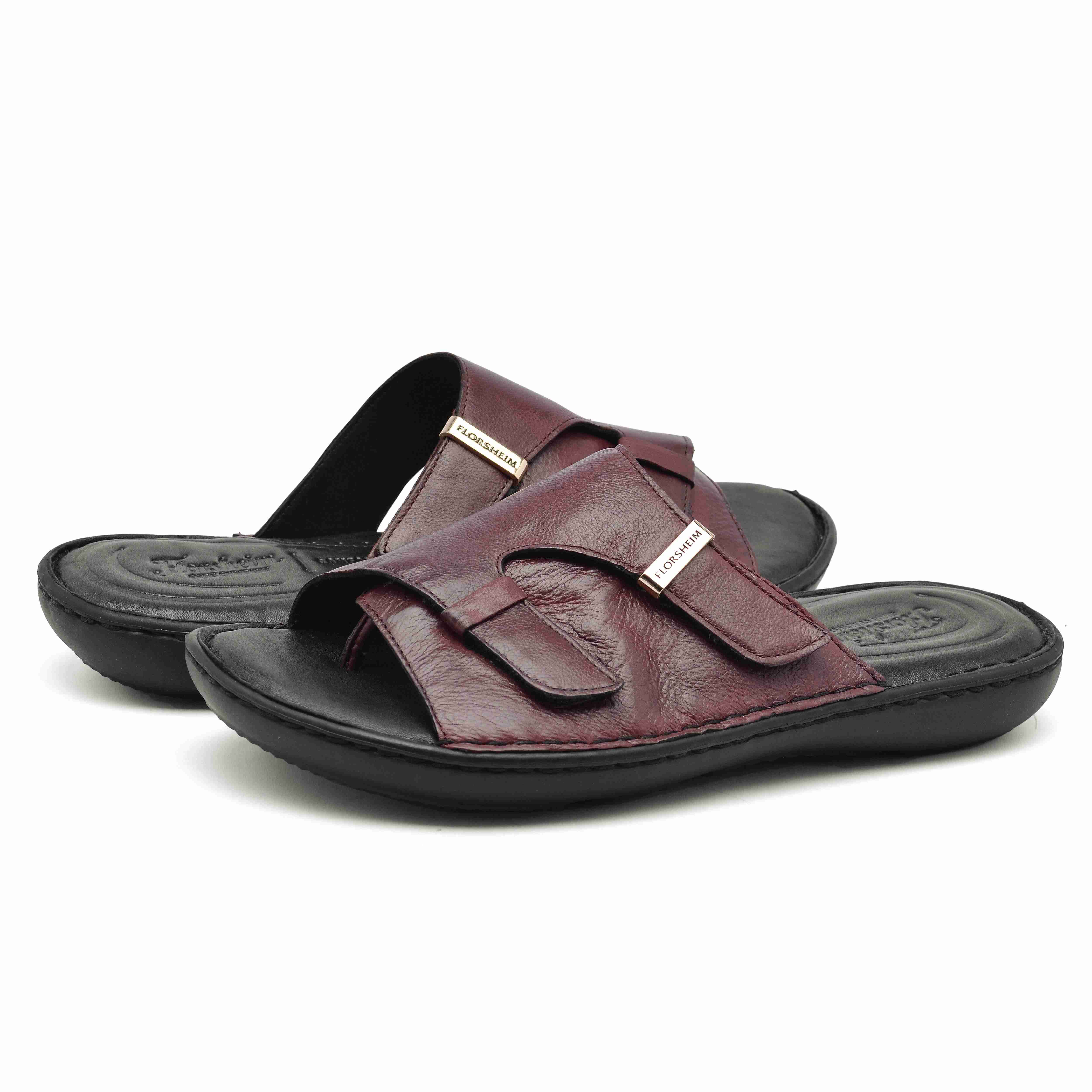 The Florish Burgundy Men Sandals Florsheim