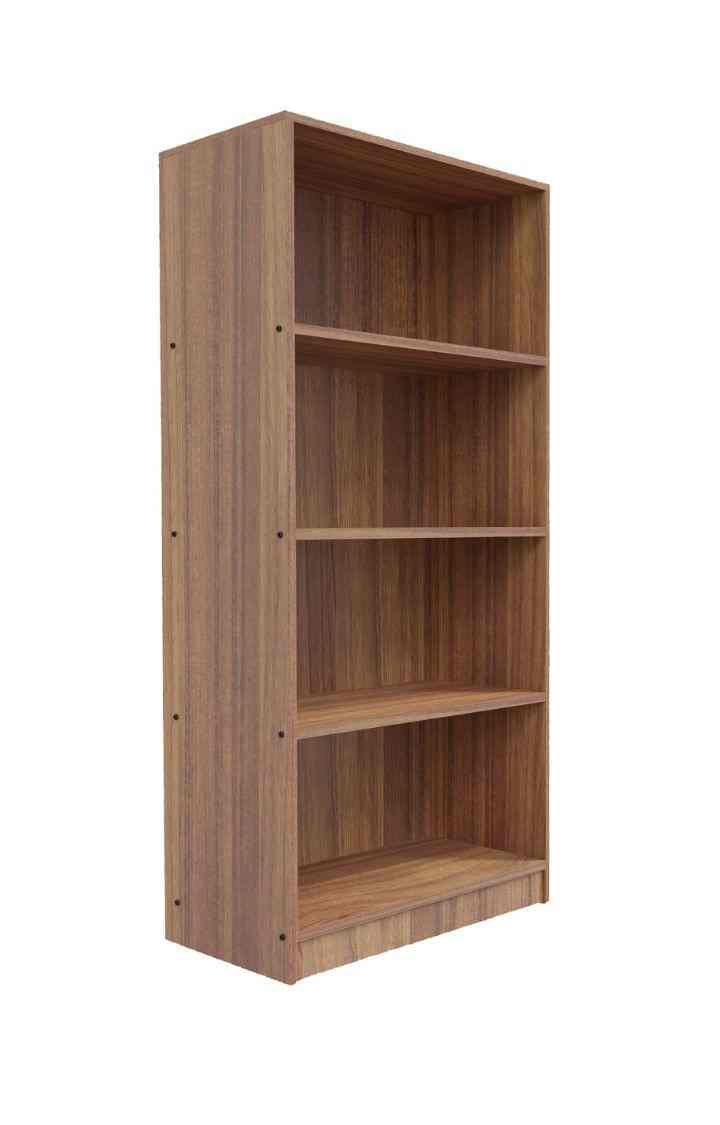 NEUDOT Hunter Engineered Wood Open Book Shelf (Finish Color - Teak, Knock Down)