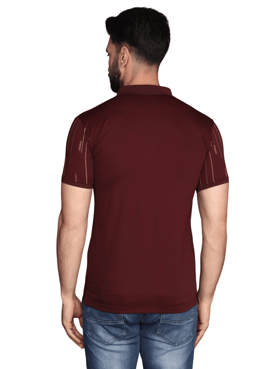 Albion Mens Jaini Wine T-Shirt