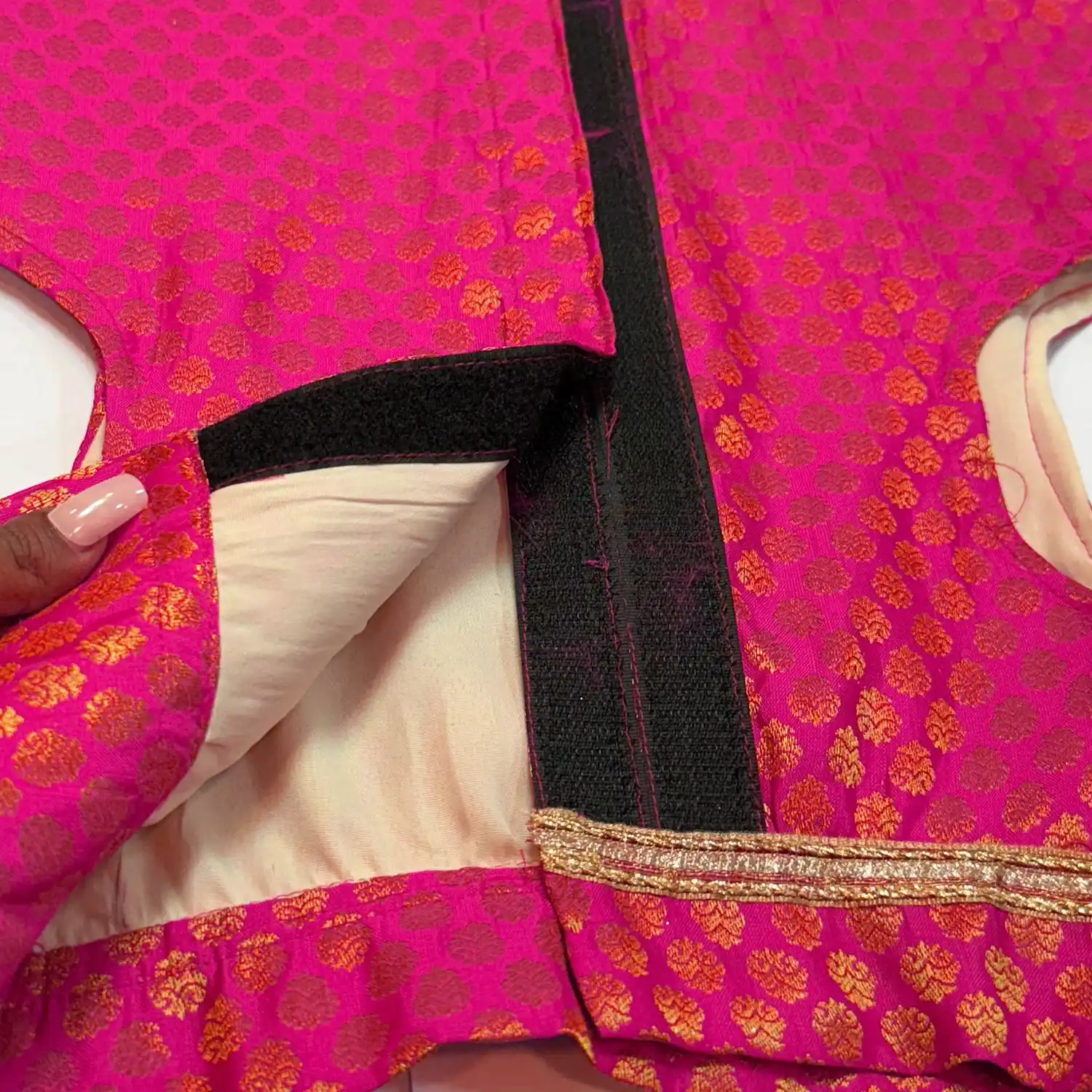 Pawsindia Traditional Royal Brocade Kurta for Dogs  - Pink | Ethnic Festive Wear