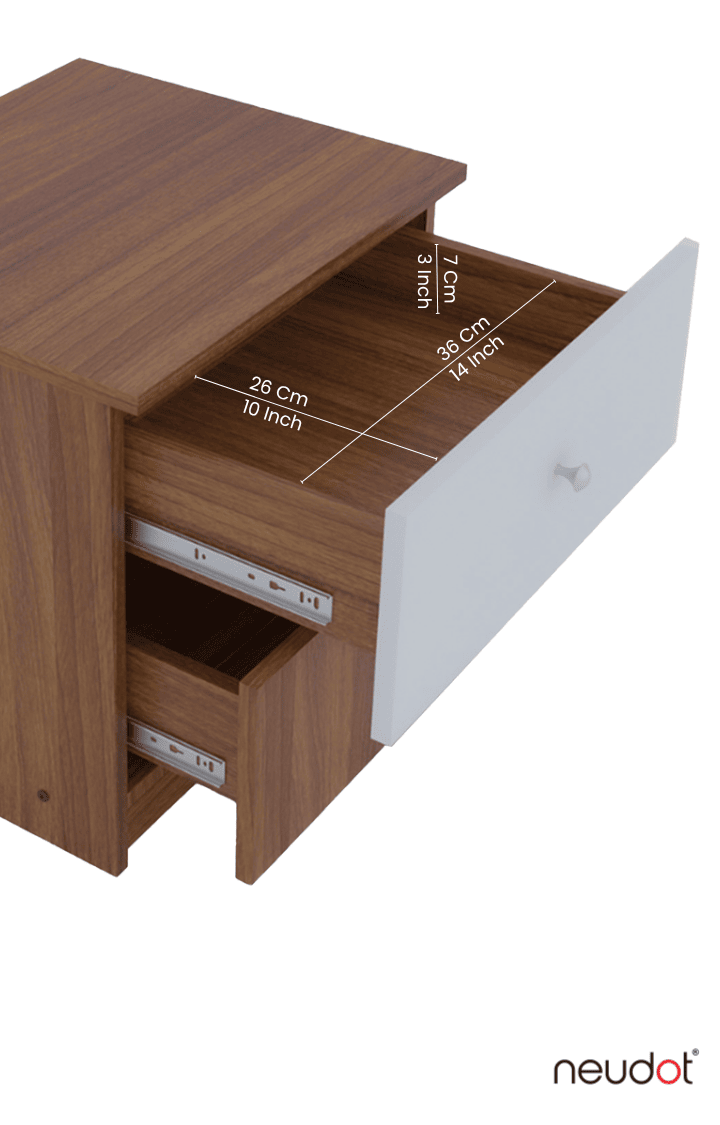 Petra Bedside Table Set of 2 - Leon Teak (DIY)