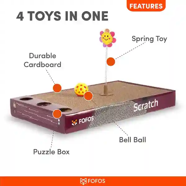 FOFOS ROCK & ROLL Play Box Cat Toy