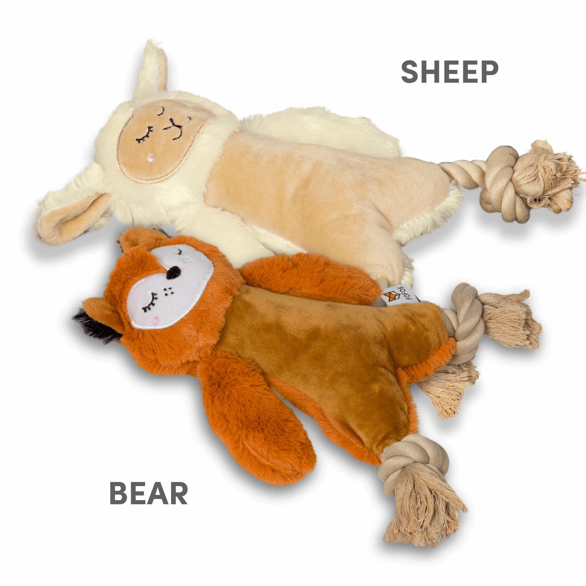 FOFOS Ropeleg Plush Bear Toy for Dogs