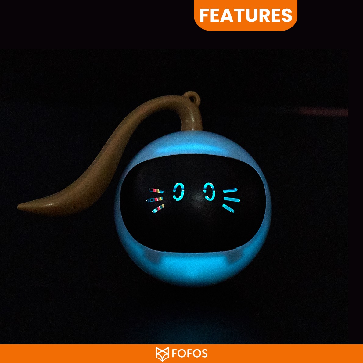 FOFOS Magic Ball Tumbler Smart Toy for Cats (White)