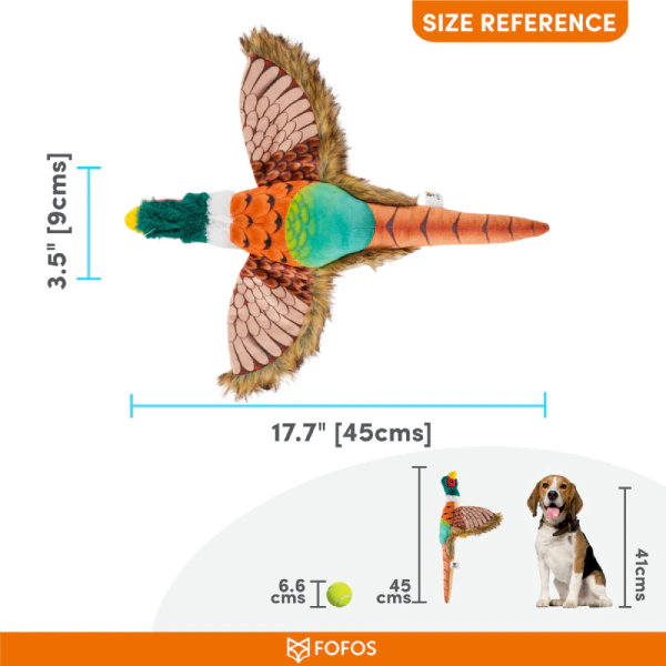 FOFOS Plush Pheasant Toy for Dogs
