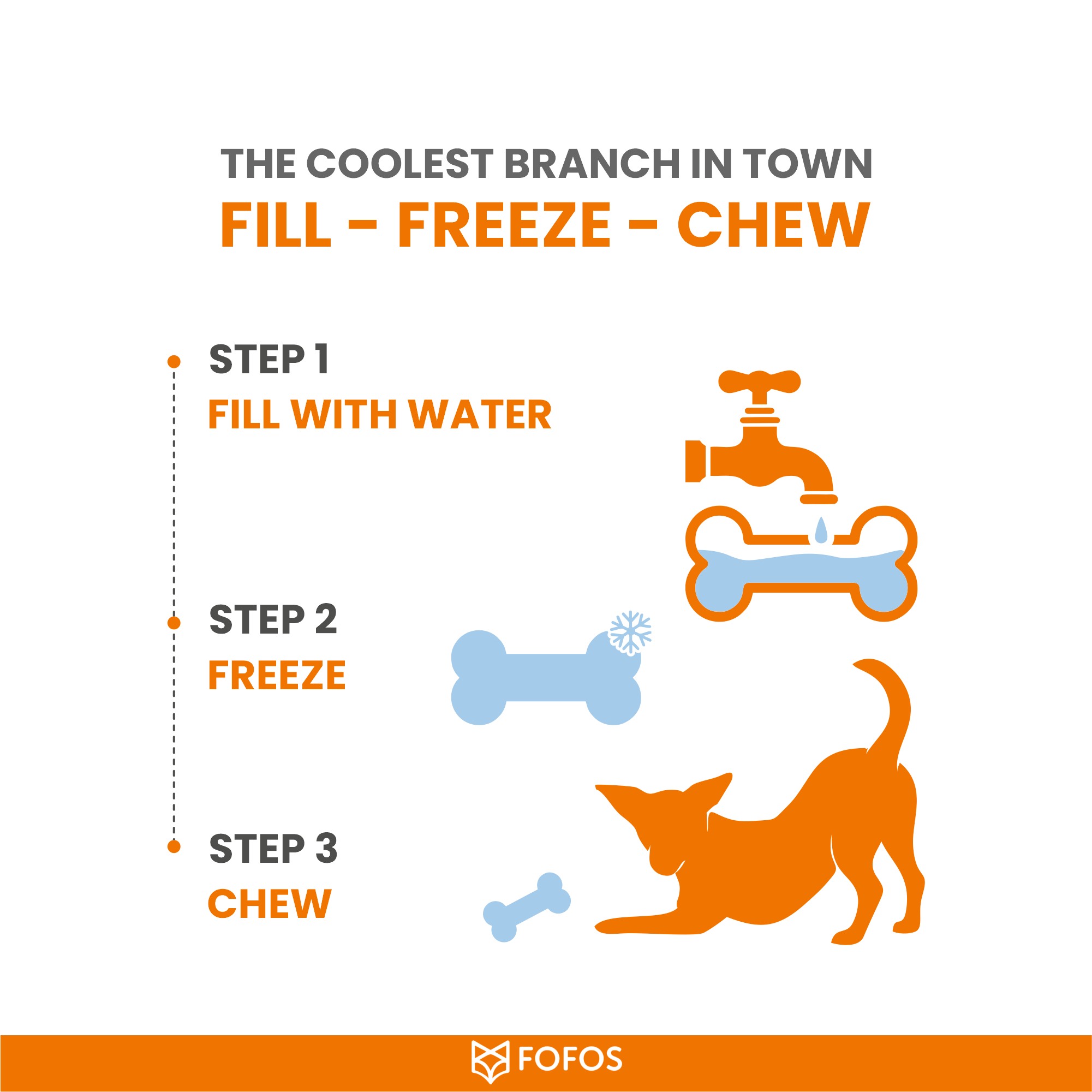 FOFOS Cooling Branch Chew Toy for Dogs