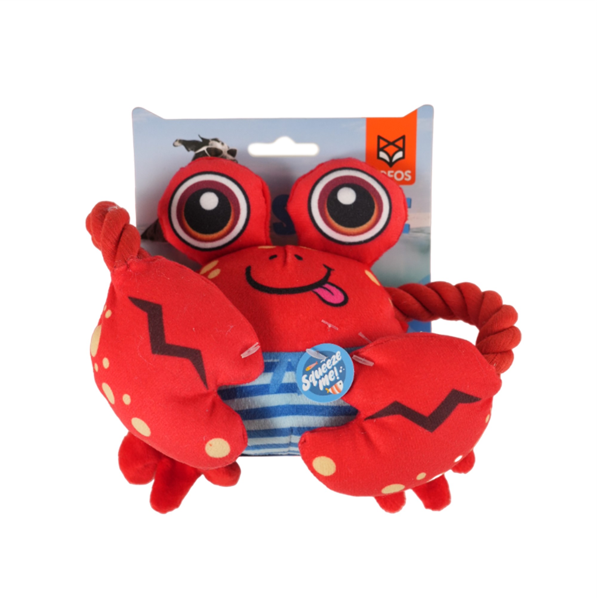 FOFOS Sealife Crab Plush Toy for Dogs