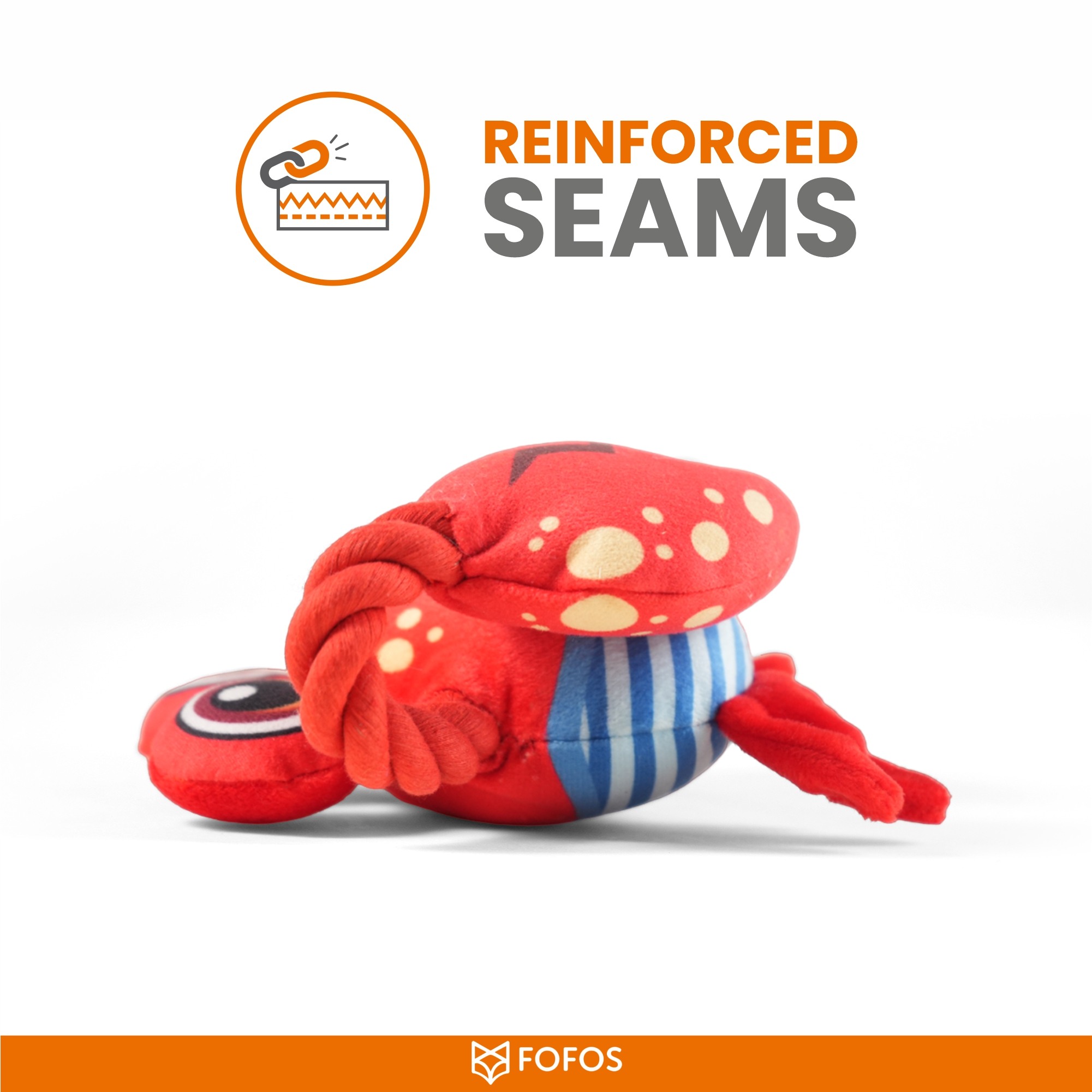 FOFOS Sealife Crab Plush Toy for Dogs