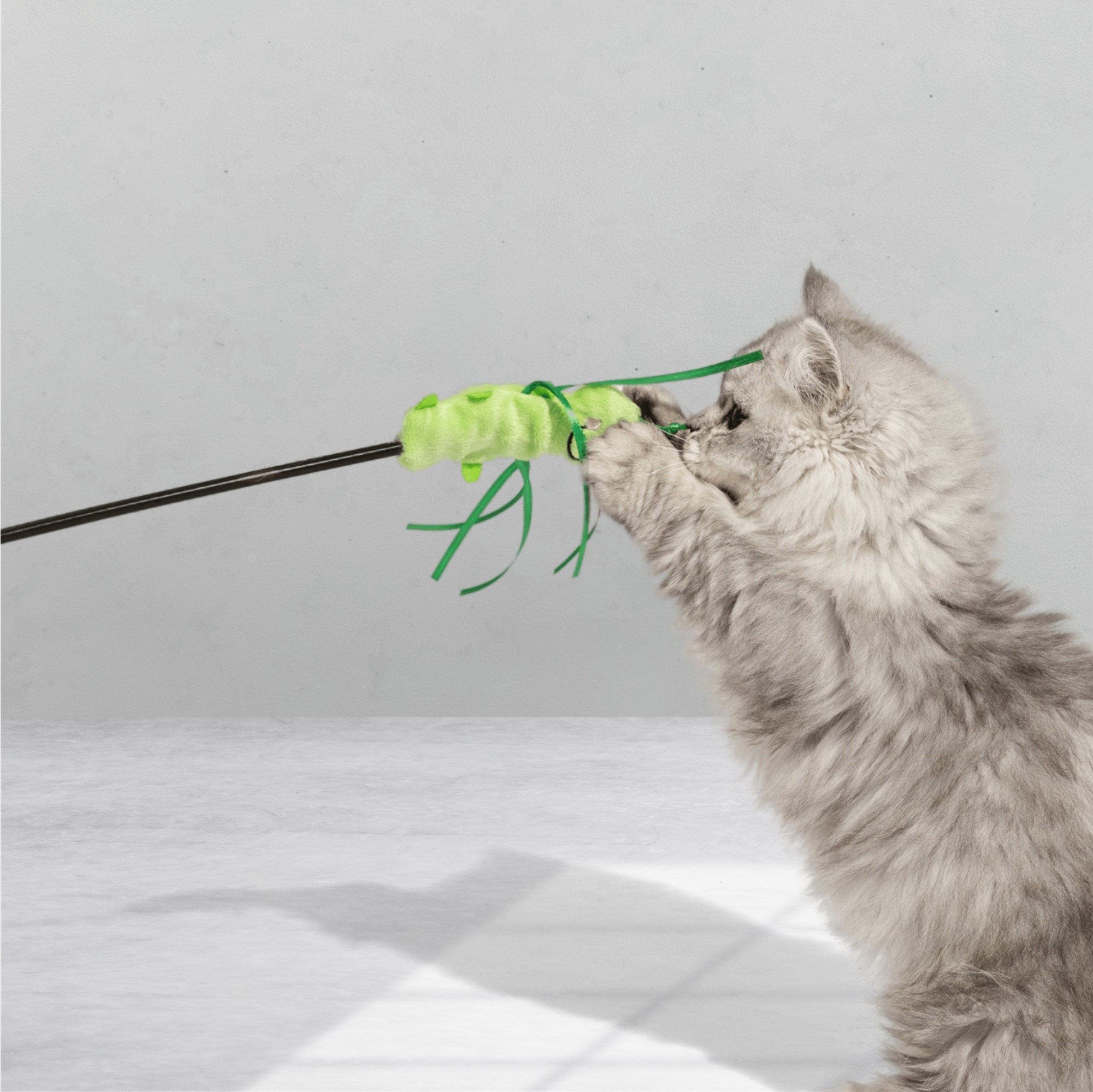 FOFOS Wand Moving Caterpillar Toy for Cats