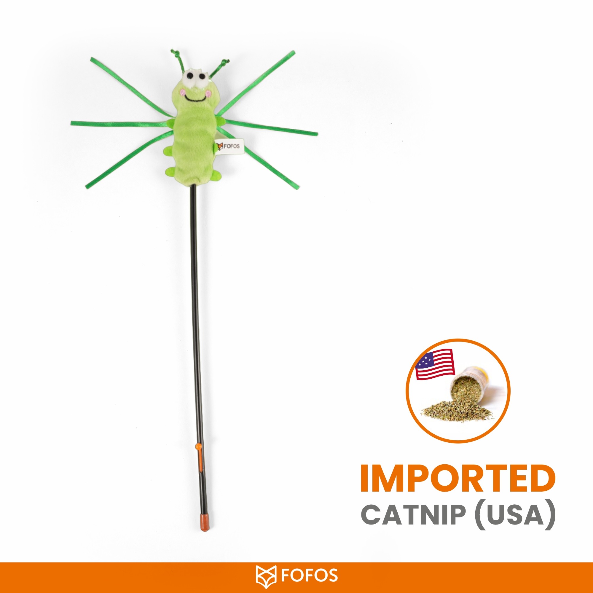 FOFOS Wand Moving Caterpillar Toy for Cats